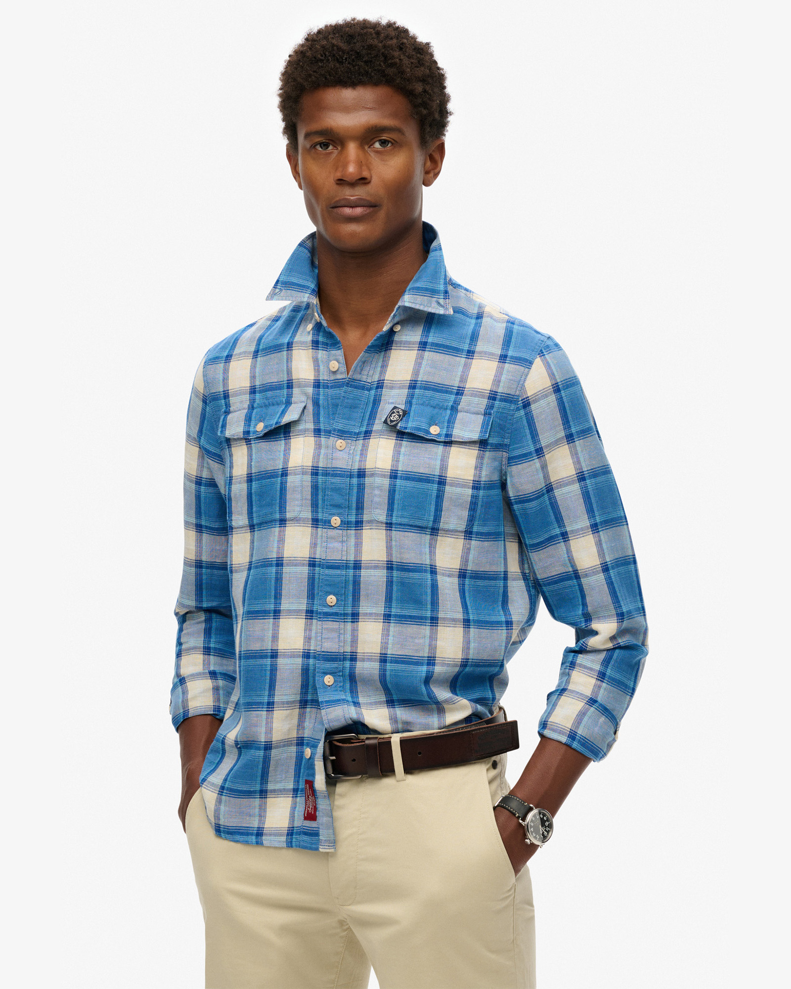 Merchant Linen Check Shirt
