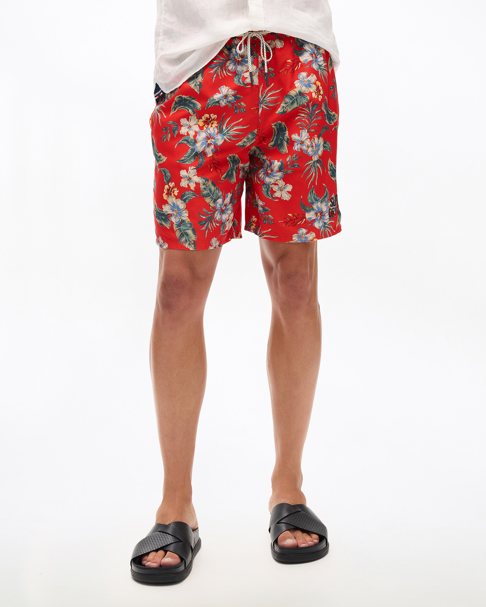 Hawaiian Print 17" Swim Short
