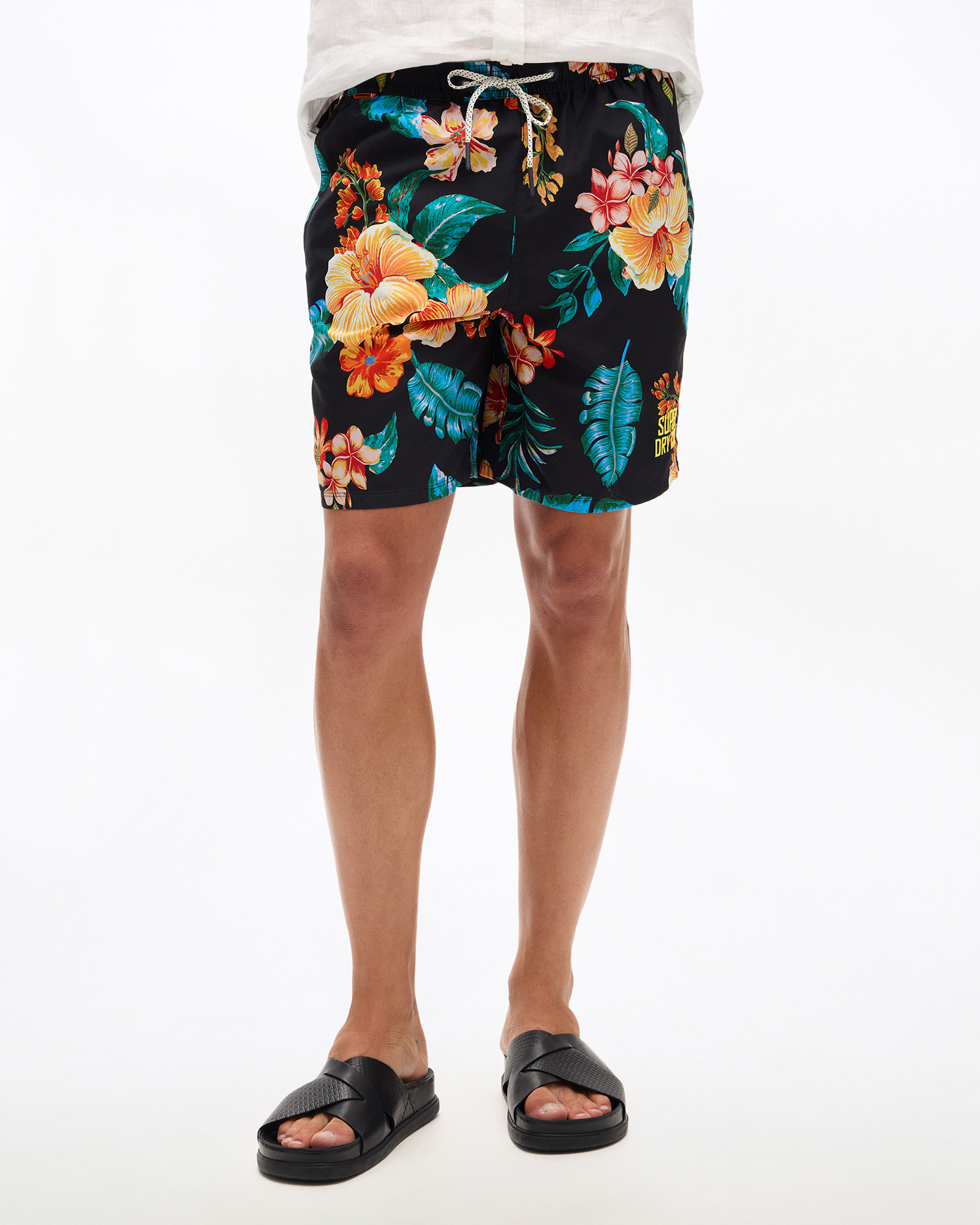 Hawaiian Print 17" Swim Short