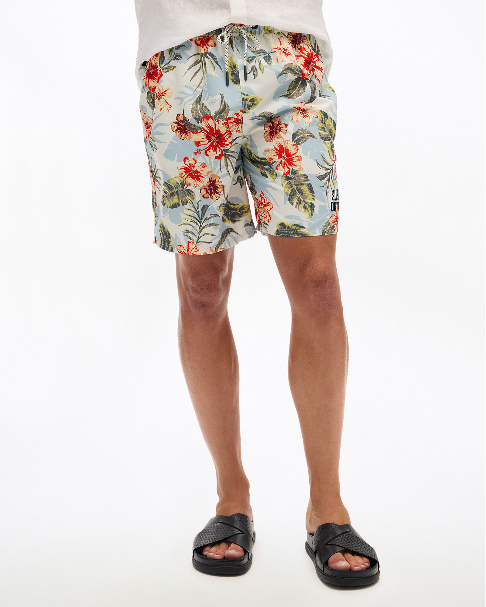 Hawaiian Print 17" Swim Short