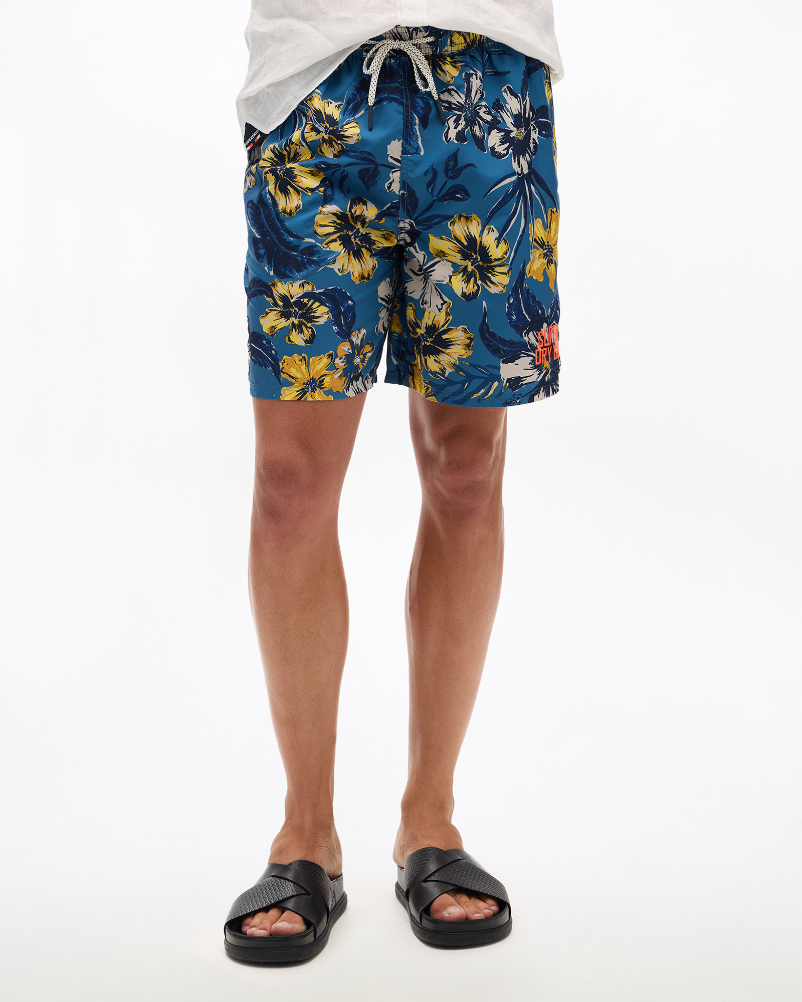 Hawaiian Print 17" Swim Short