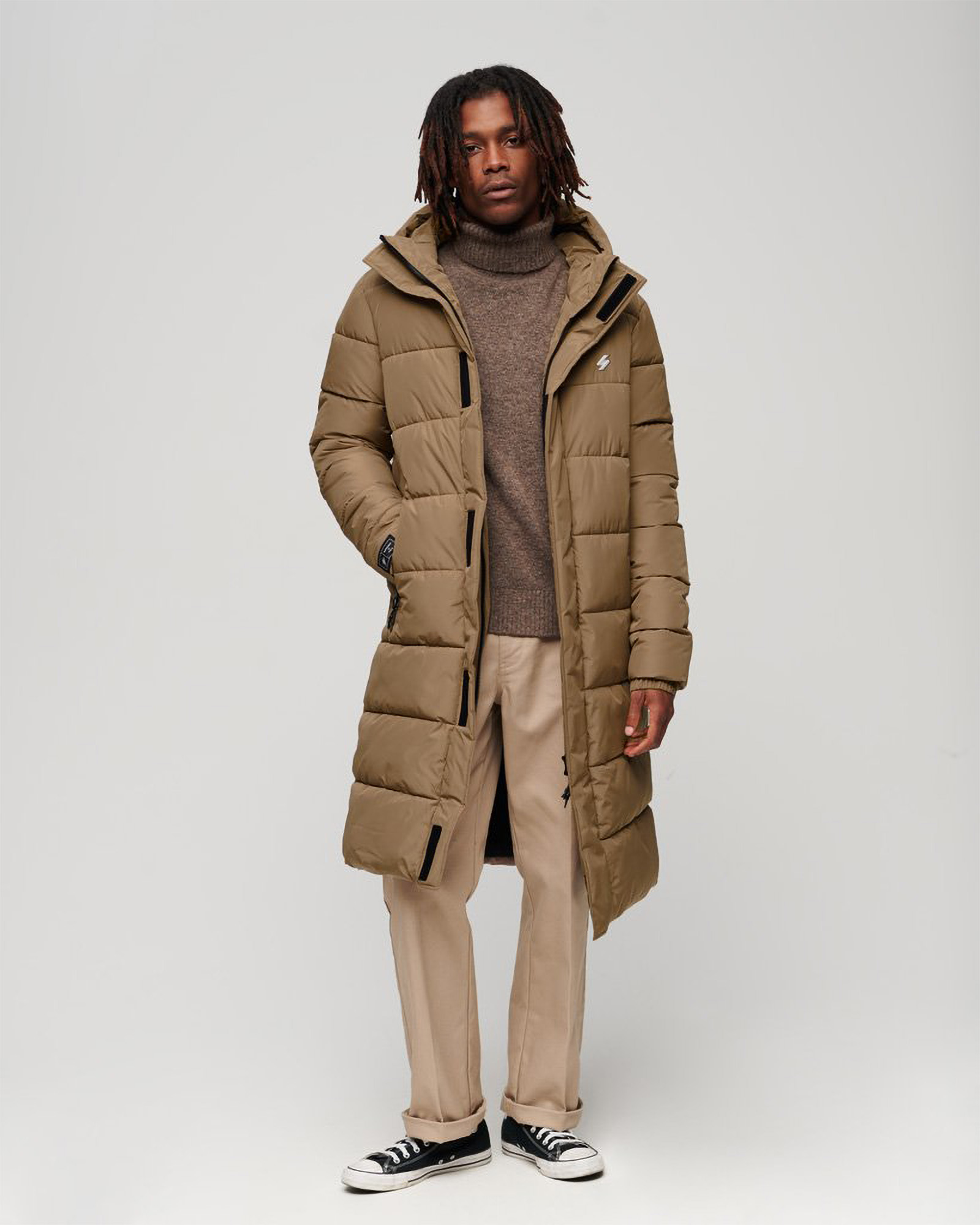 HOODED LONGLINE SPORTS PUFFER