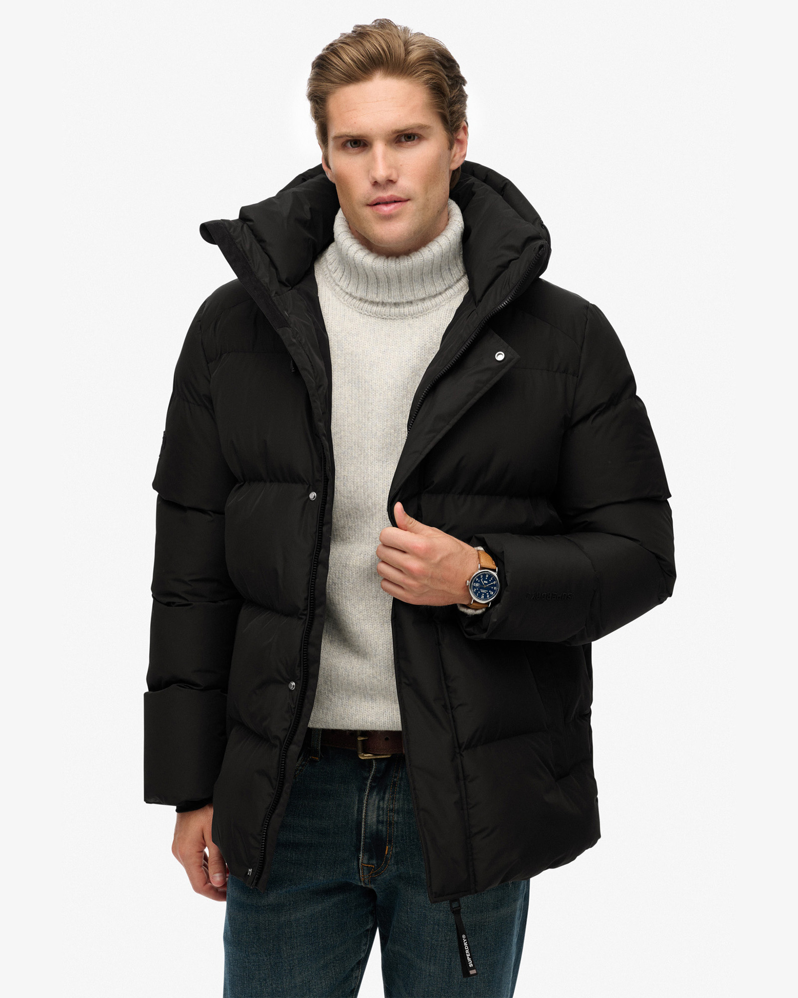 Hooded 5 Baffle Sports Puffer