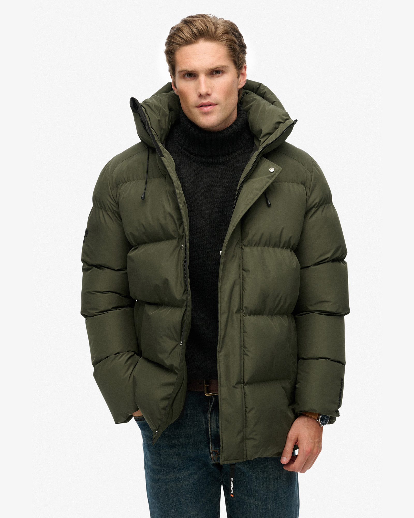 Hooded 5 Baffle Sports Puffer