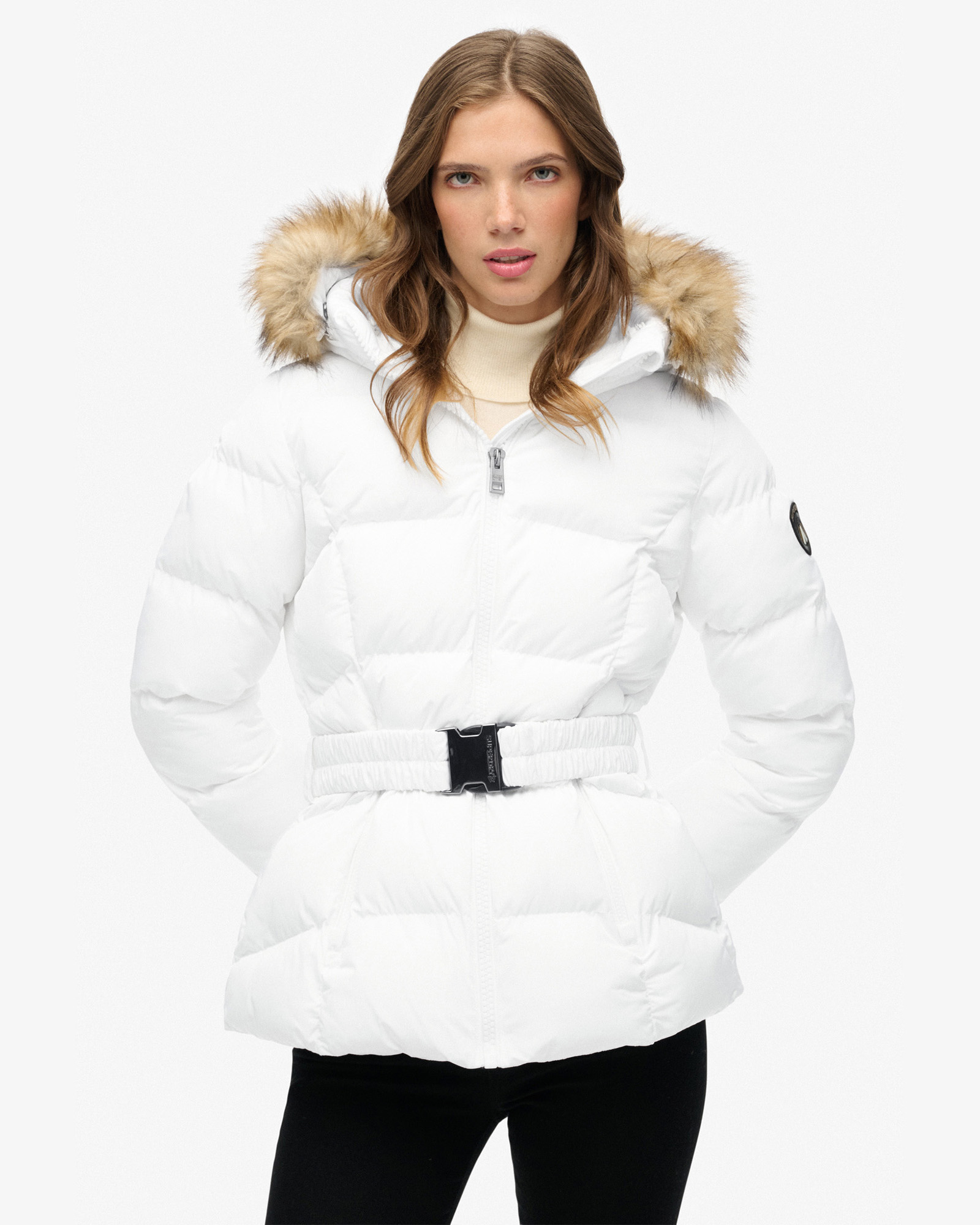 Slim Fit Fuji Belted Puffer
