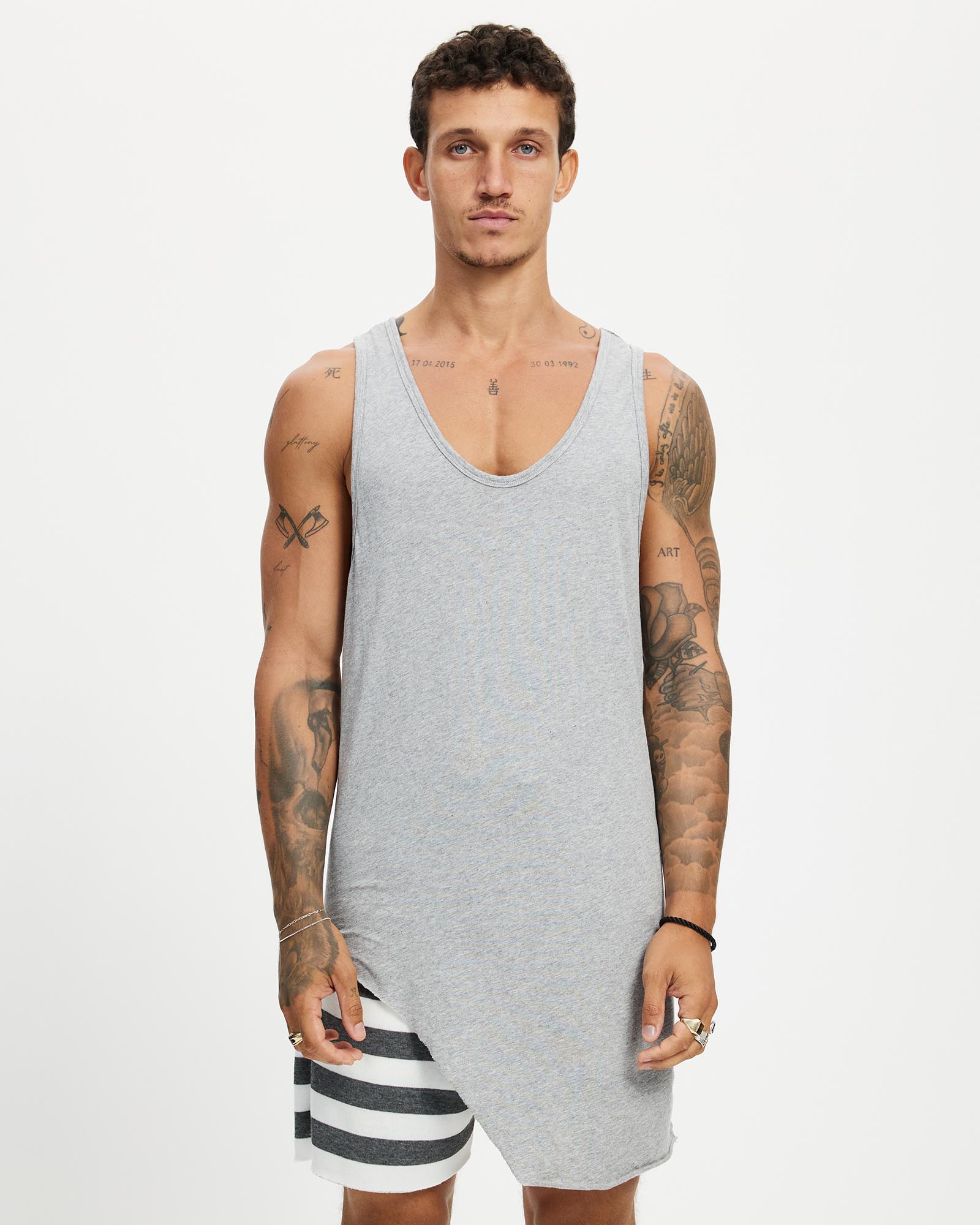 The Hexaferrum Assymetrical Cotton Singlet