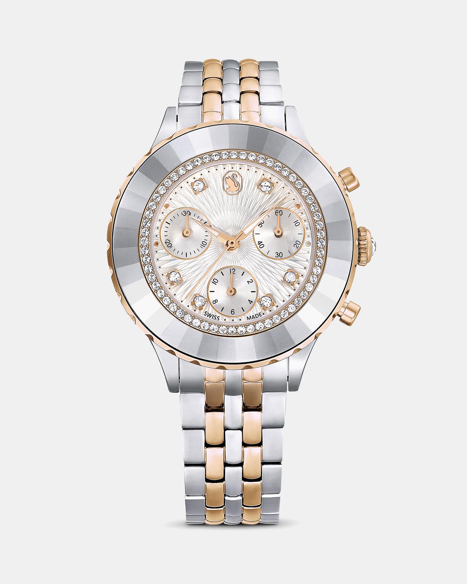 Octea Chrono Watch, Swiss Made, Metal Bracelet, Rose Gold Tone, Mixed Metal Finish