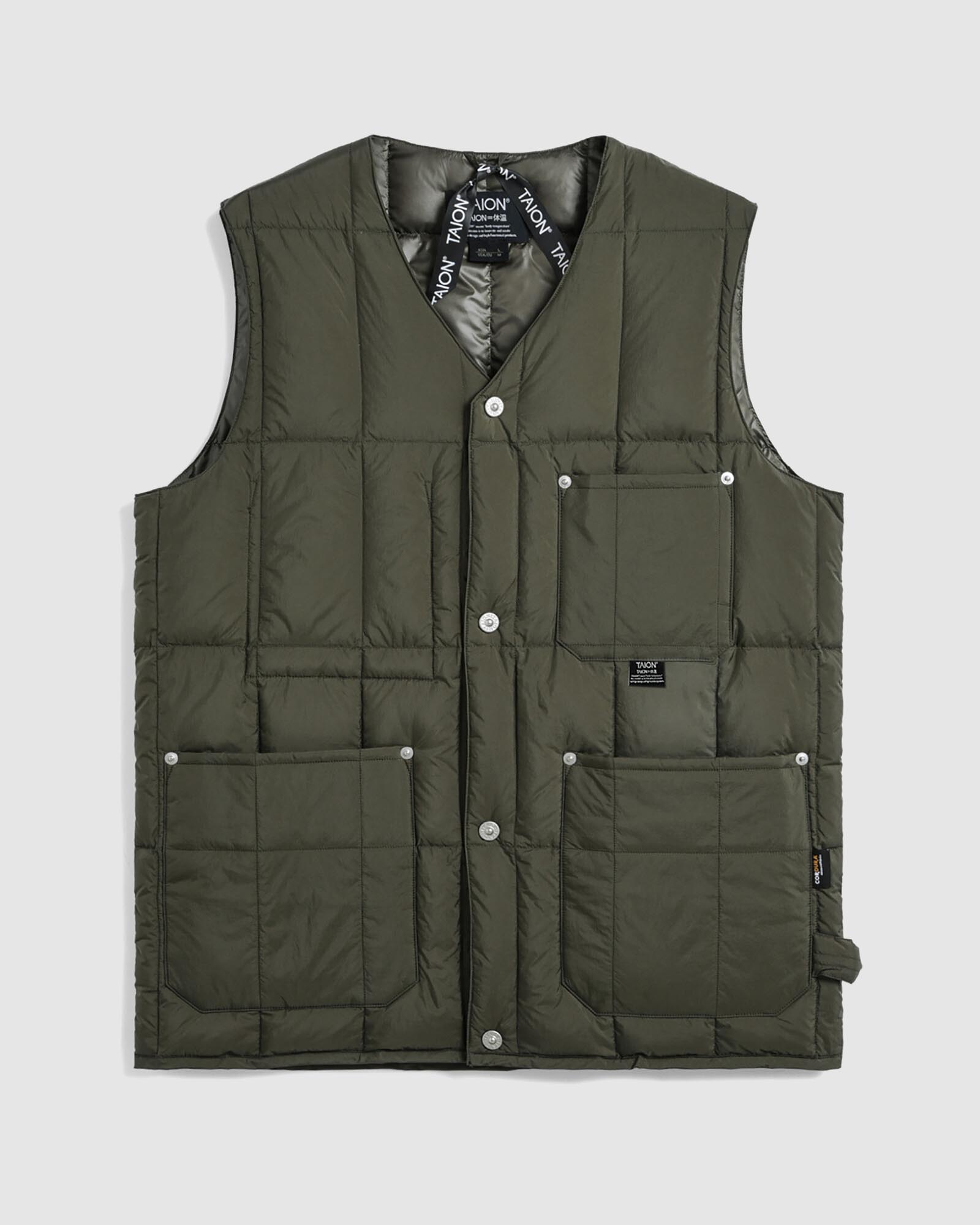 Work V Neck Button Down Vest