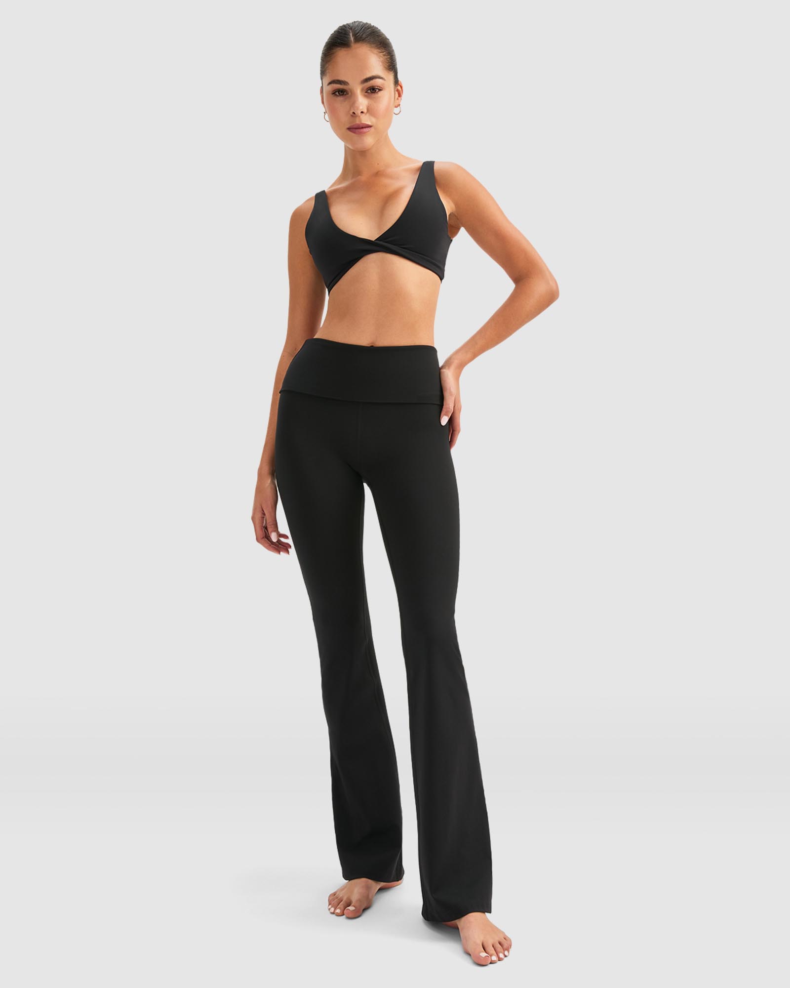 30Inch Dayflex Fold Waist Flare Trousers