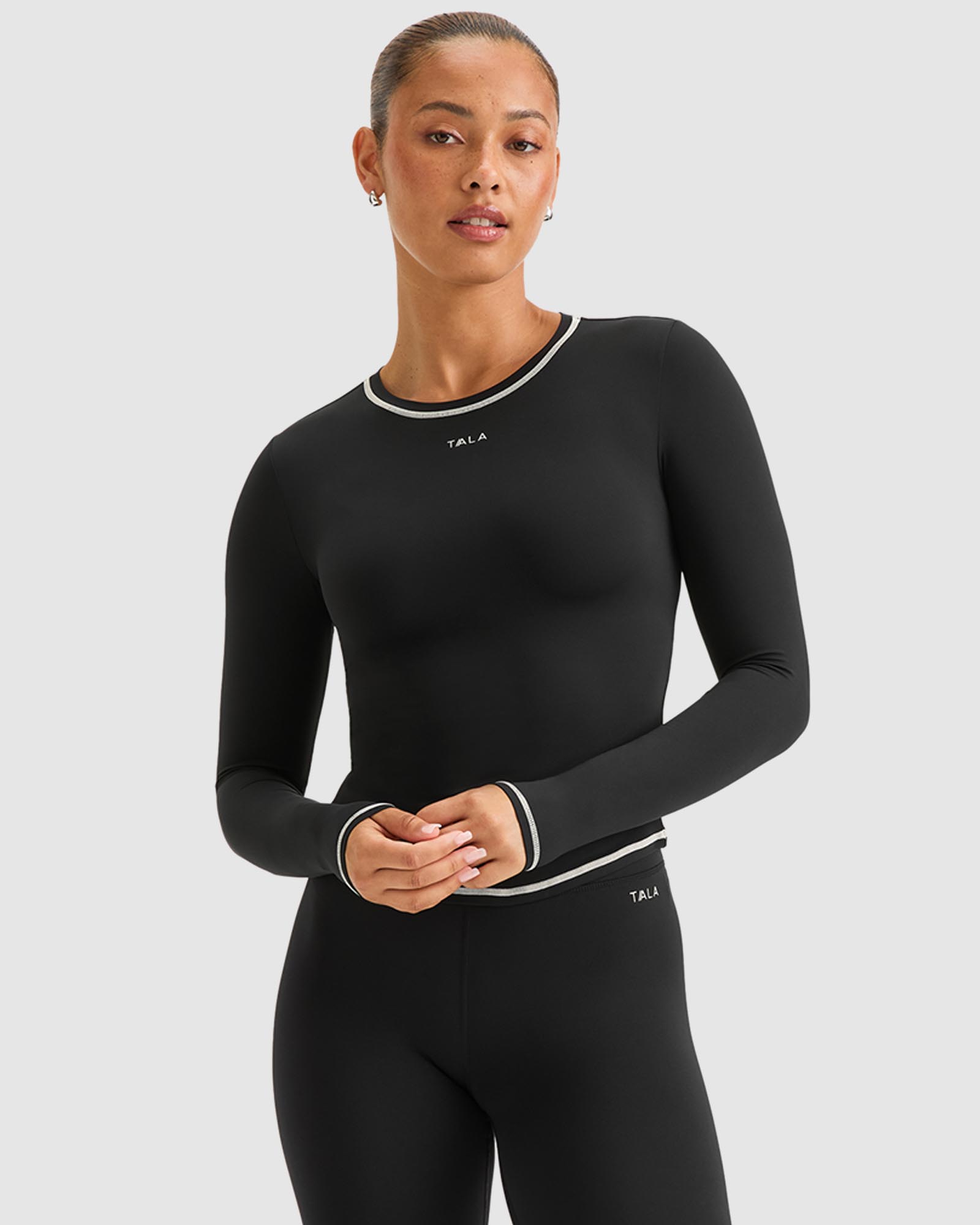UltraLite Contrast Stitch Long Sleeve Active Top