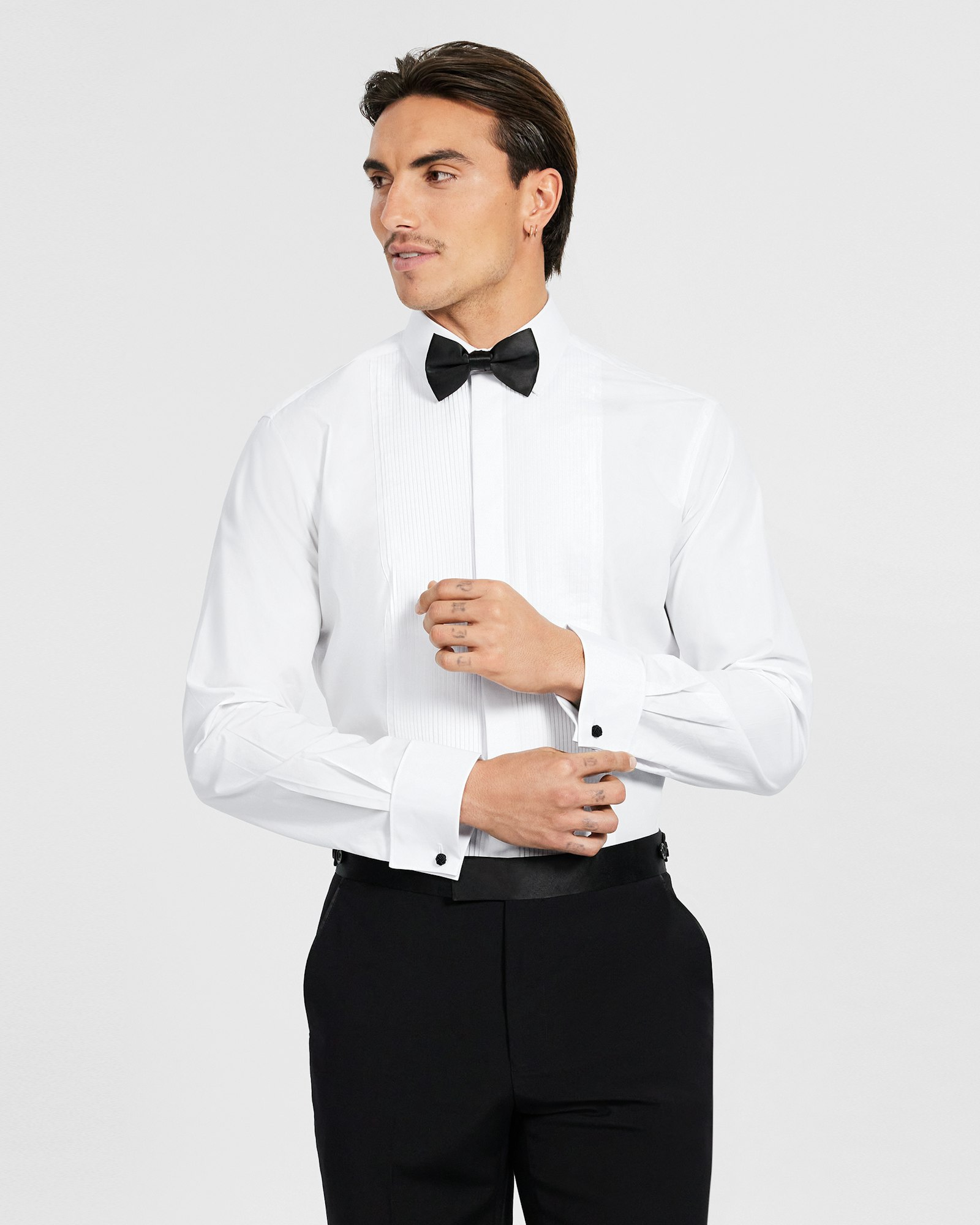 Pleated Front Tuxedo Shirt