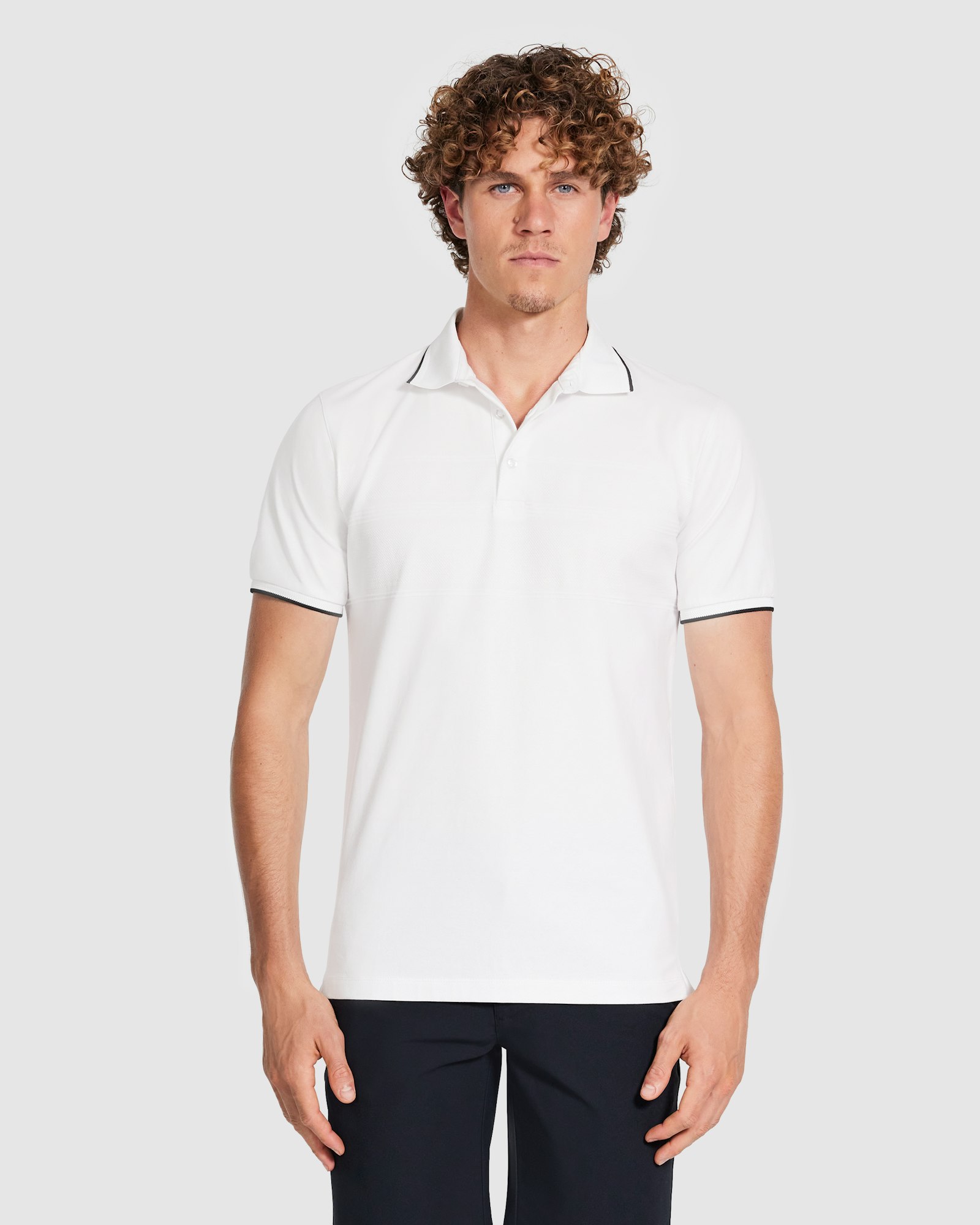 Byram Stripe Tech Polo