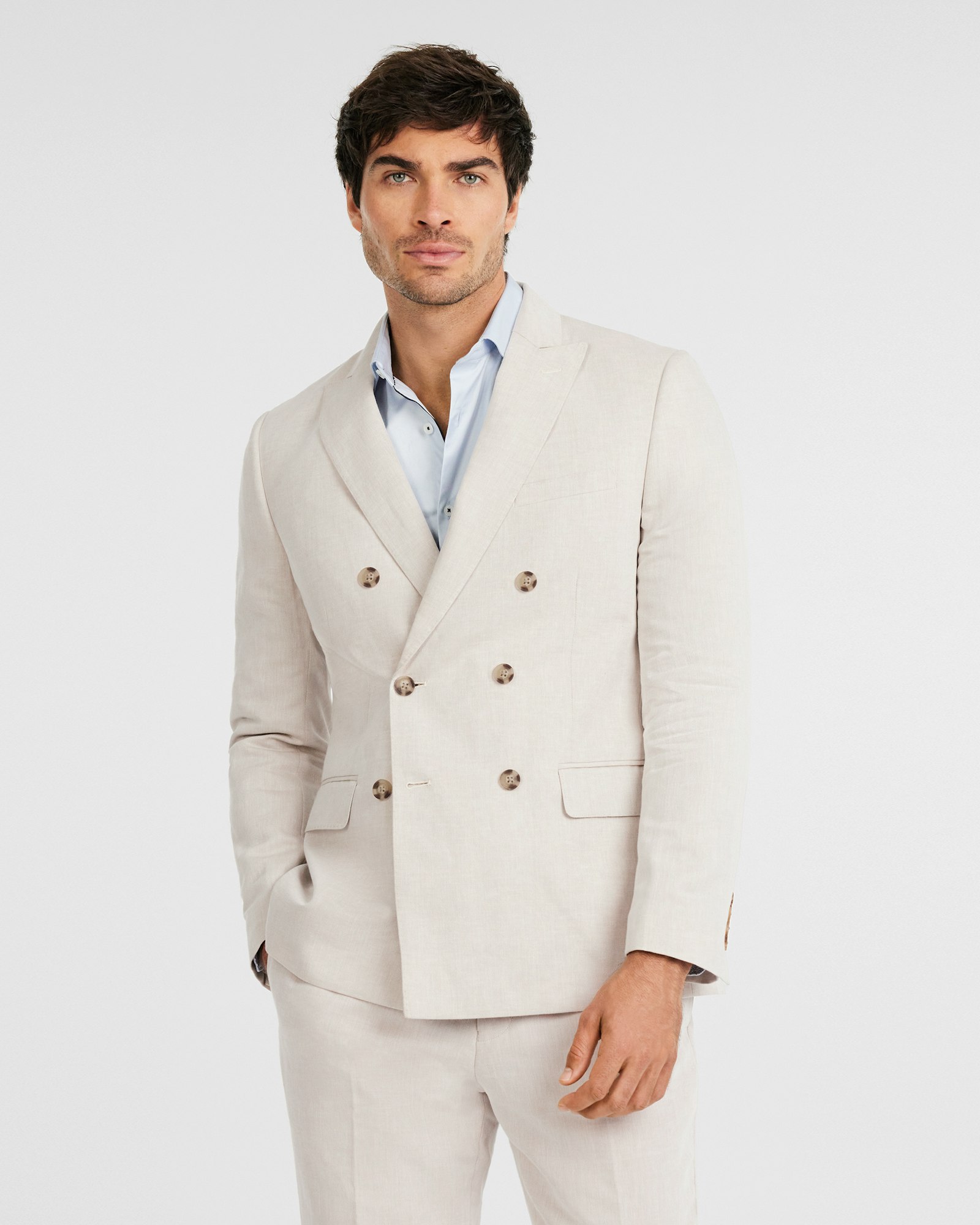 Jae Slim Linen Db Suit Jacket