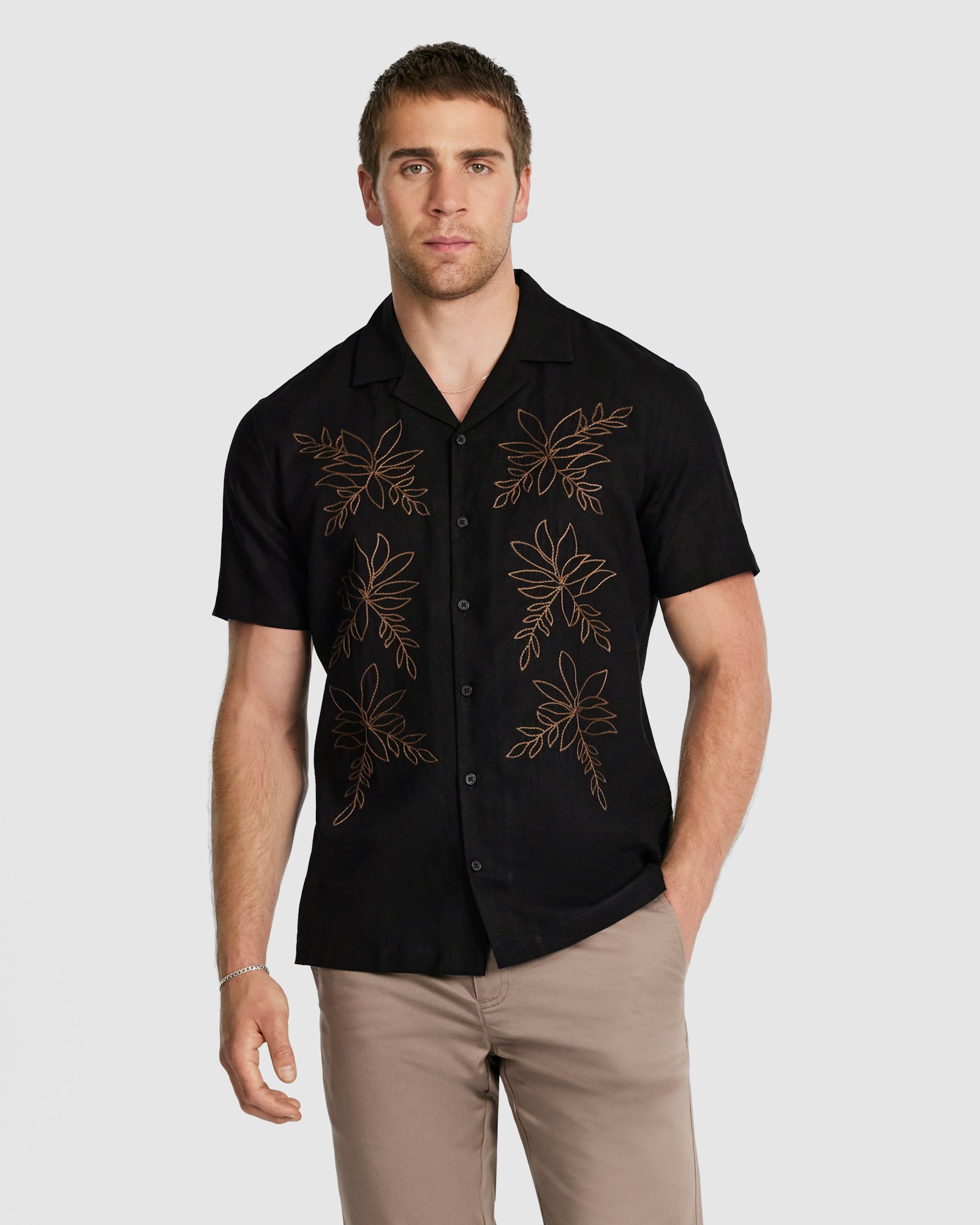 Kota Embroidered Linen Shirt