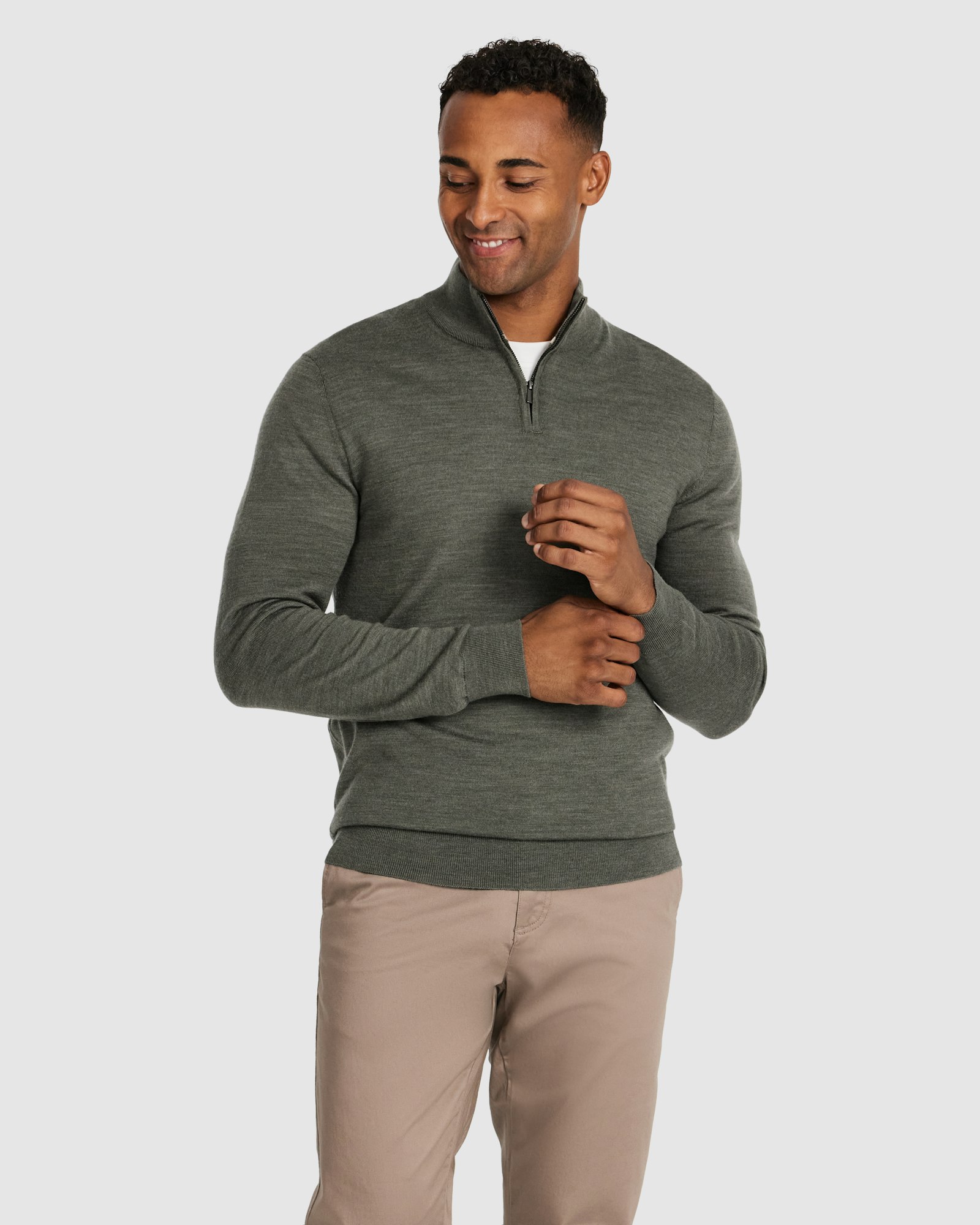 Asher Merino Wool Zip Knit
