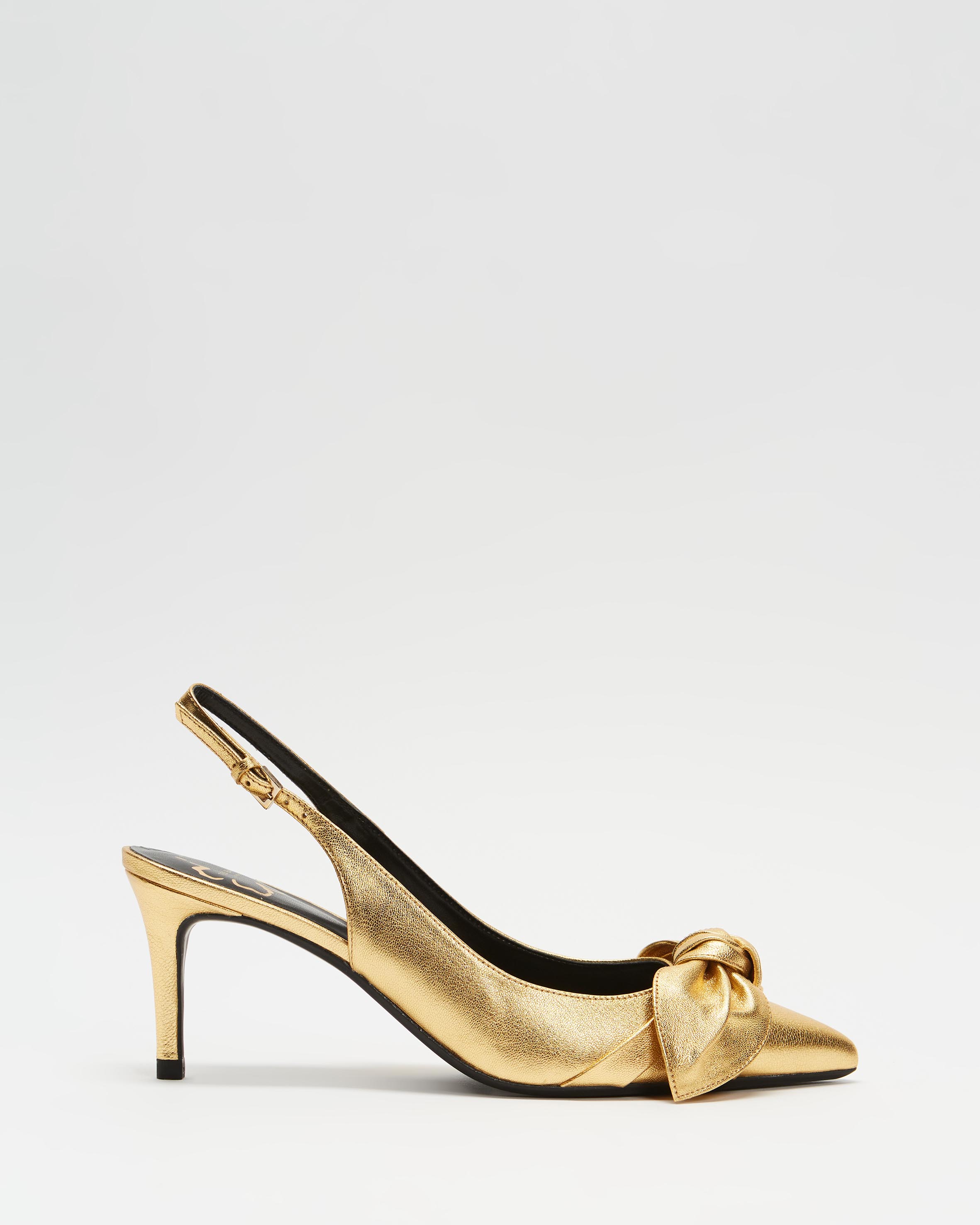 Kriisty Metallic Bow 70mm Slingback Court Shoes - Women's