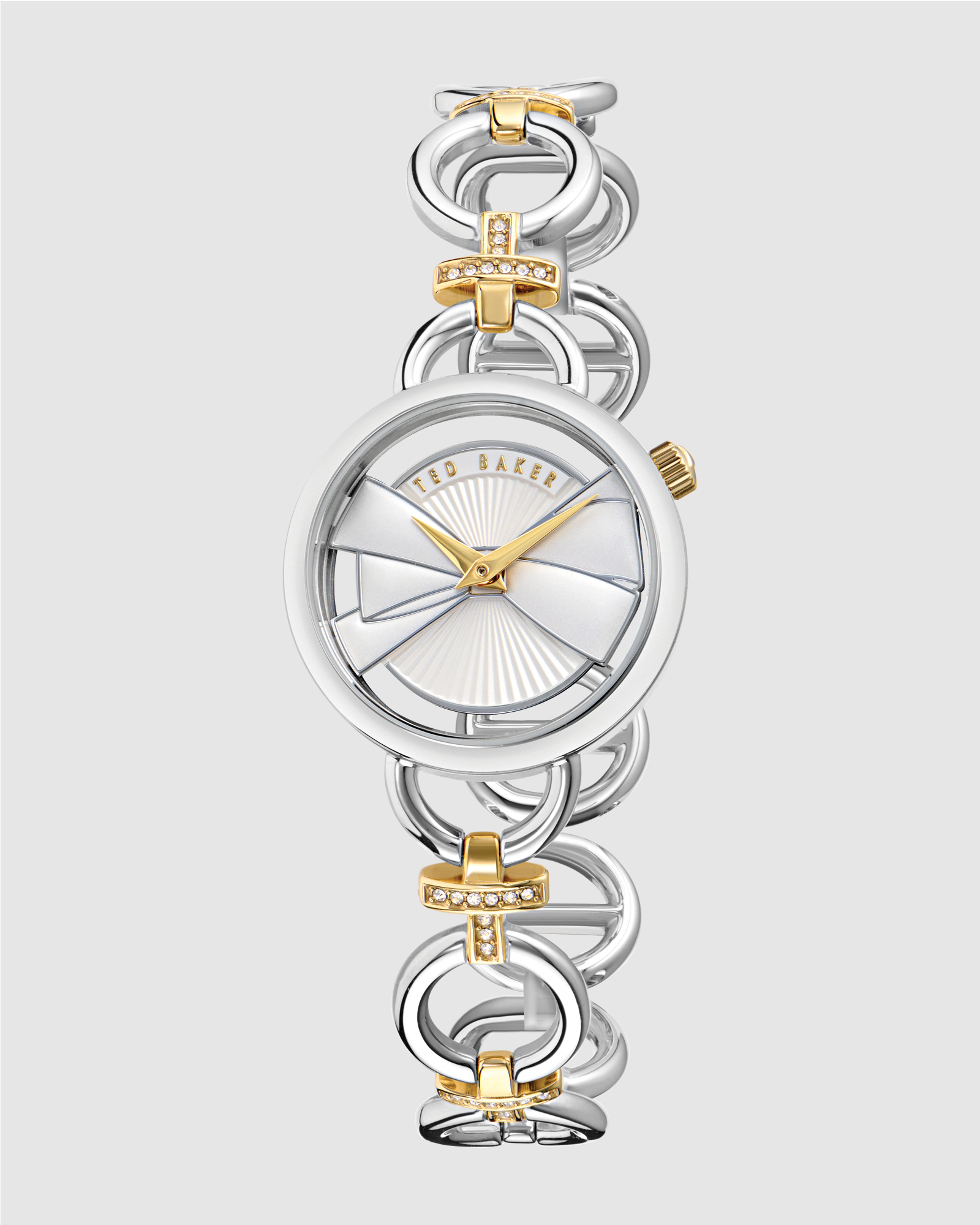 Lilabel Bow White 28mm Two-Tone Bracelet Watch