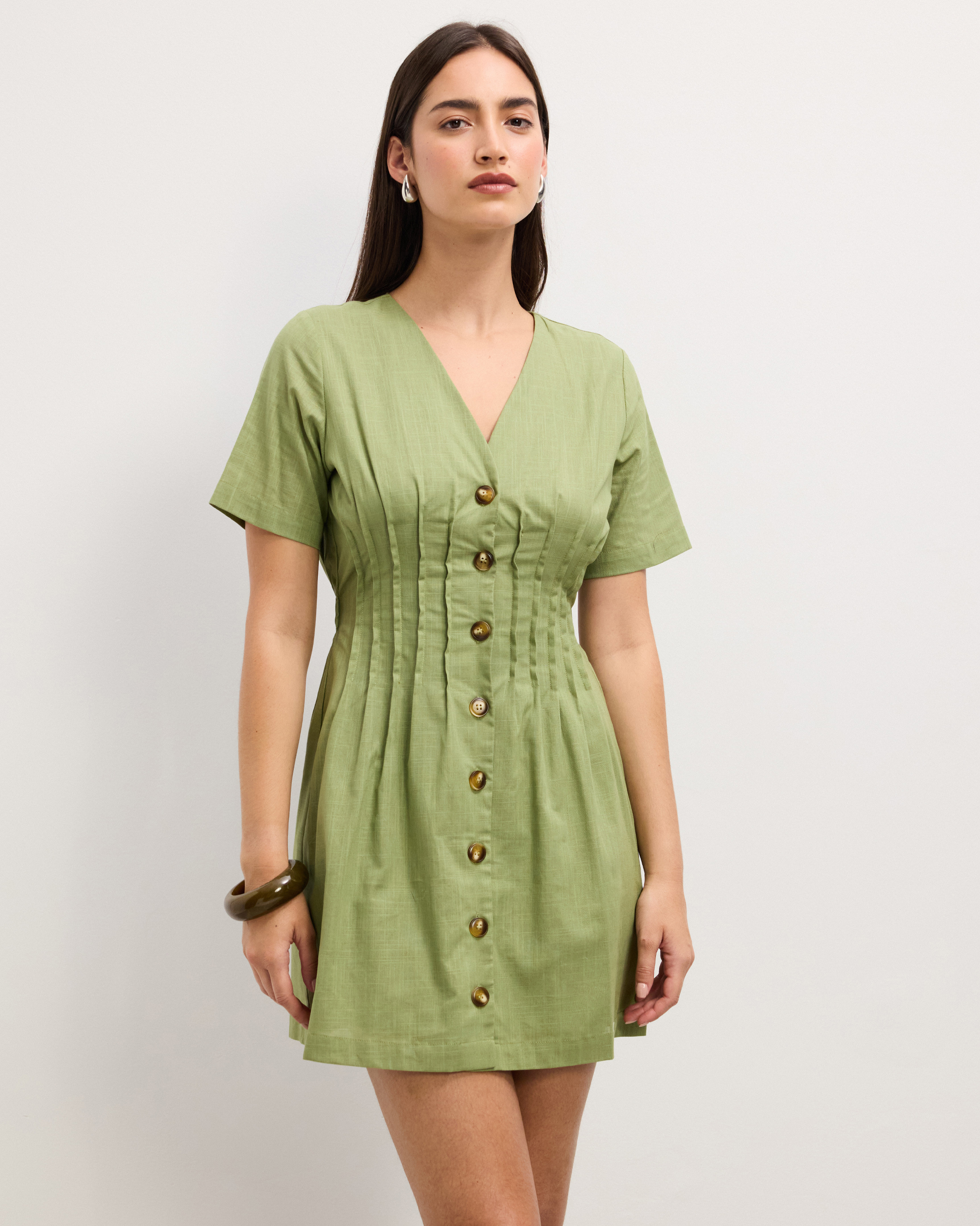Stella Tucked Mini Dress