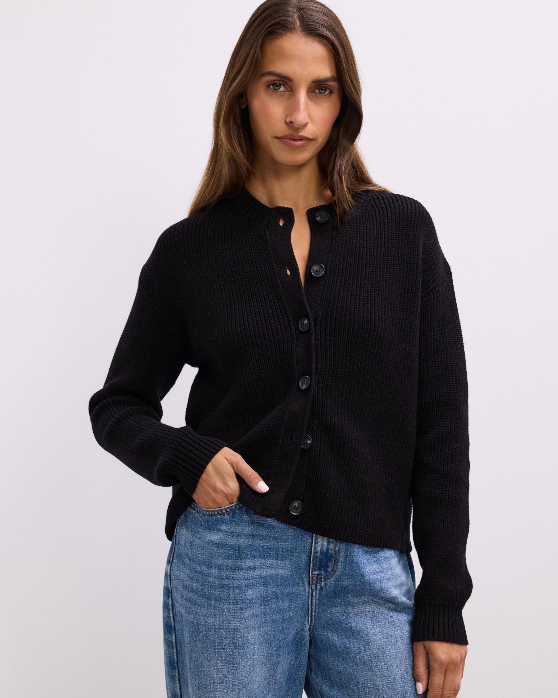 Maia Round Neck Knit Cardigan