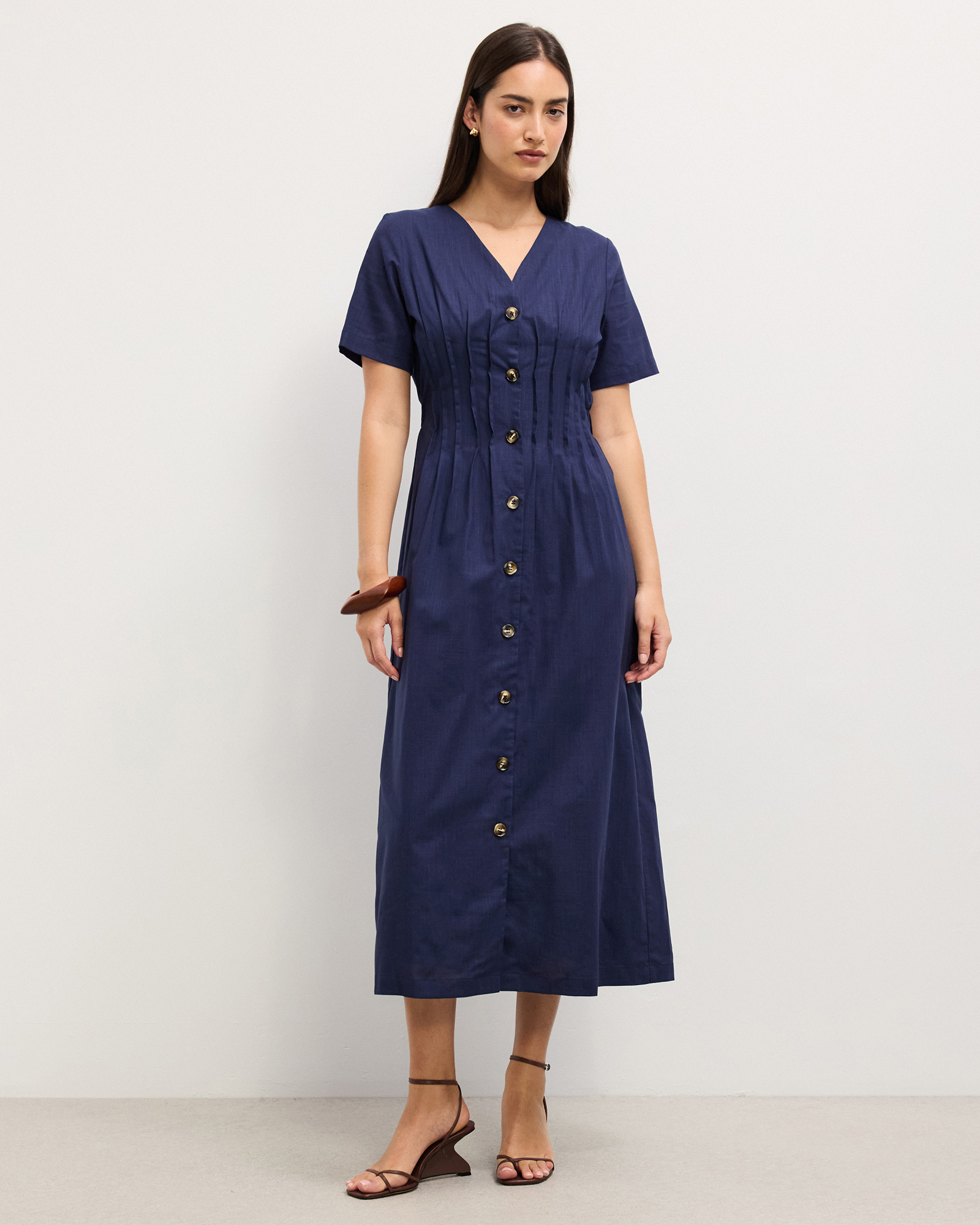 Stella Tucked Midi Dress