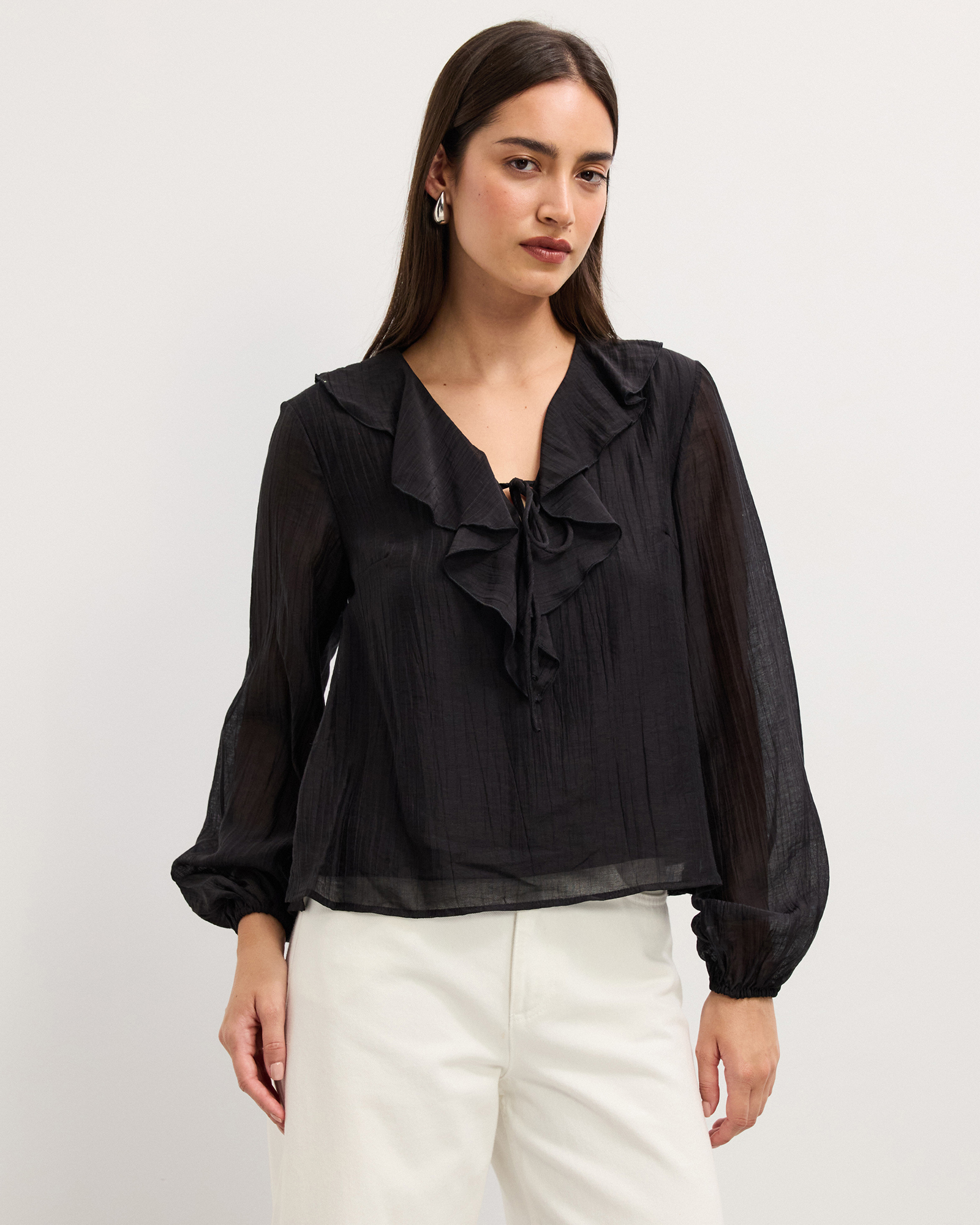 Kyla Ruffled Neck Blouse