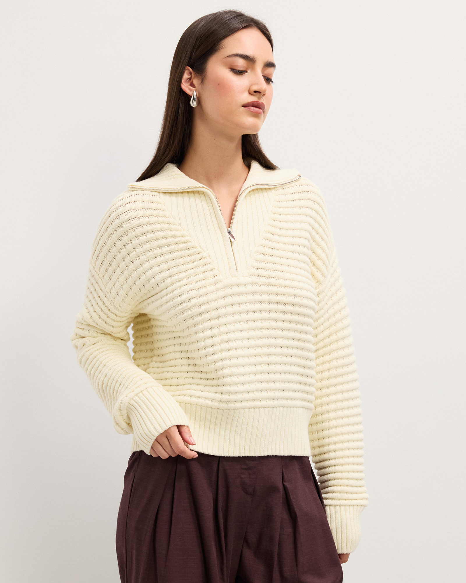 Ellie Half Zip Knit Jumper