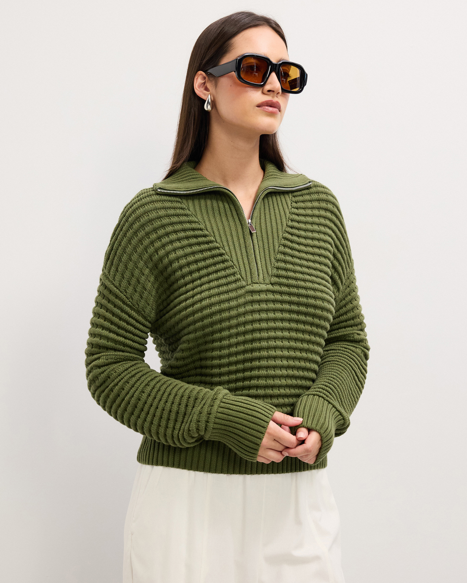 Ellie Half Zip Knit Jumper