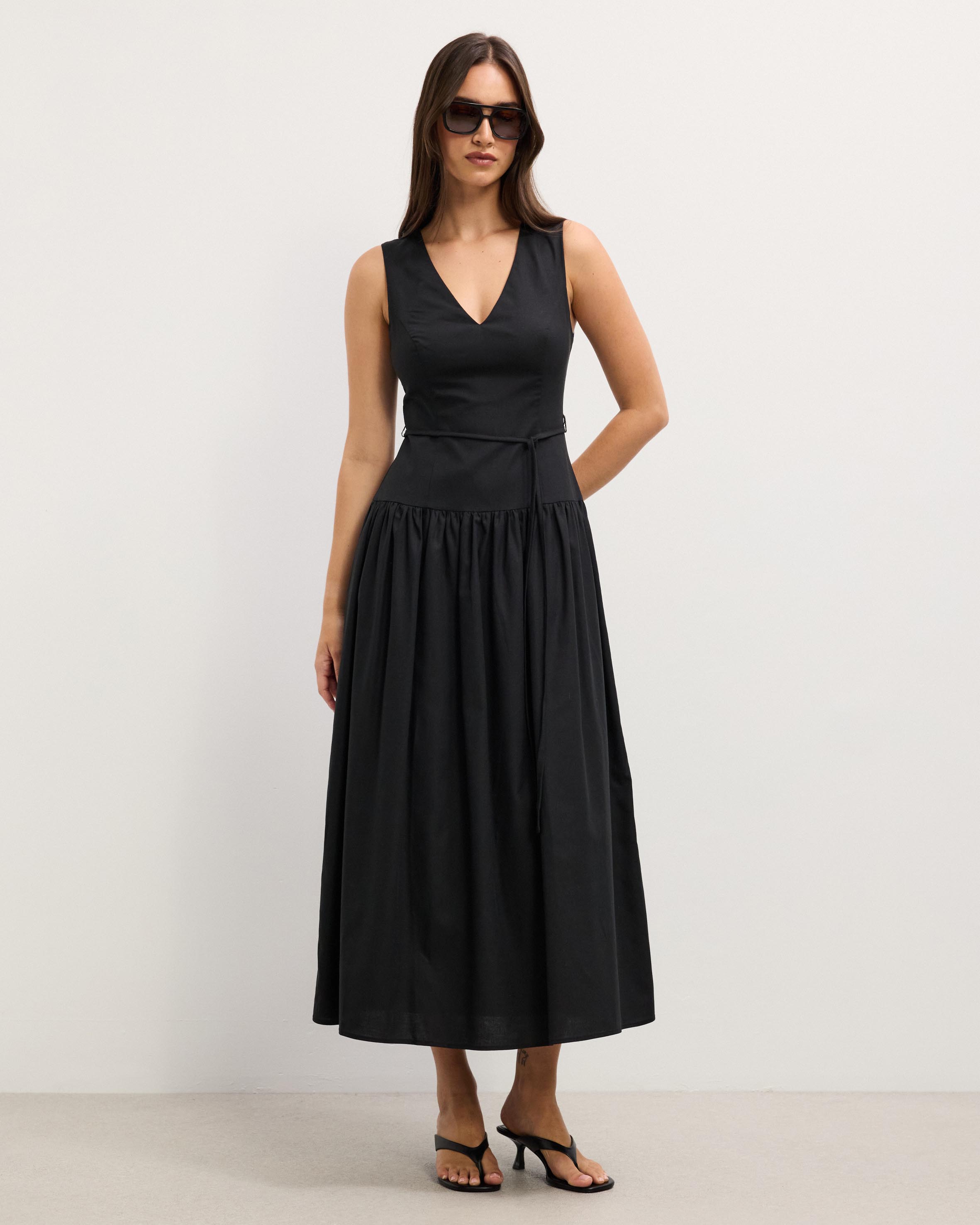 Cleo Drop Waist Midi Dress