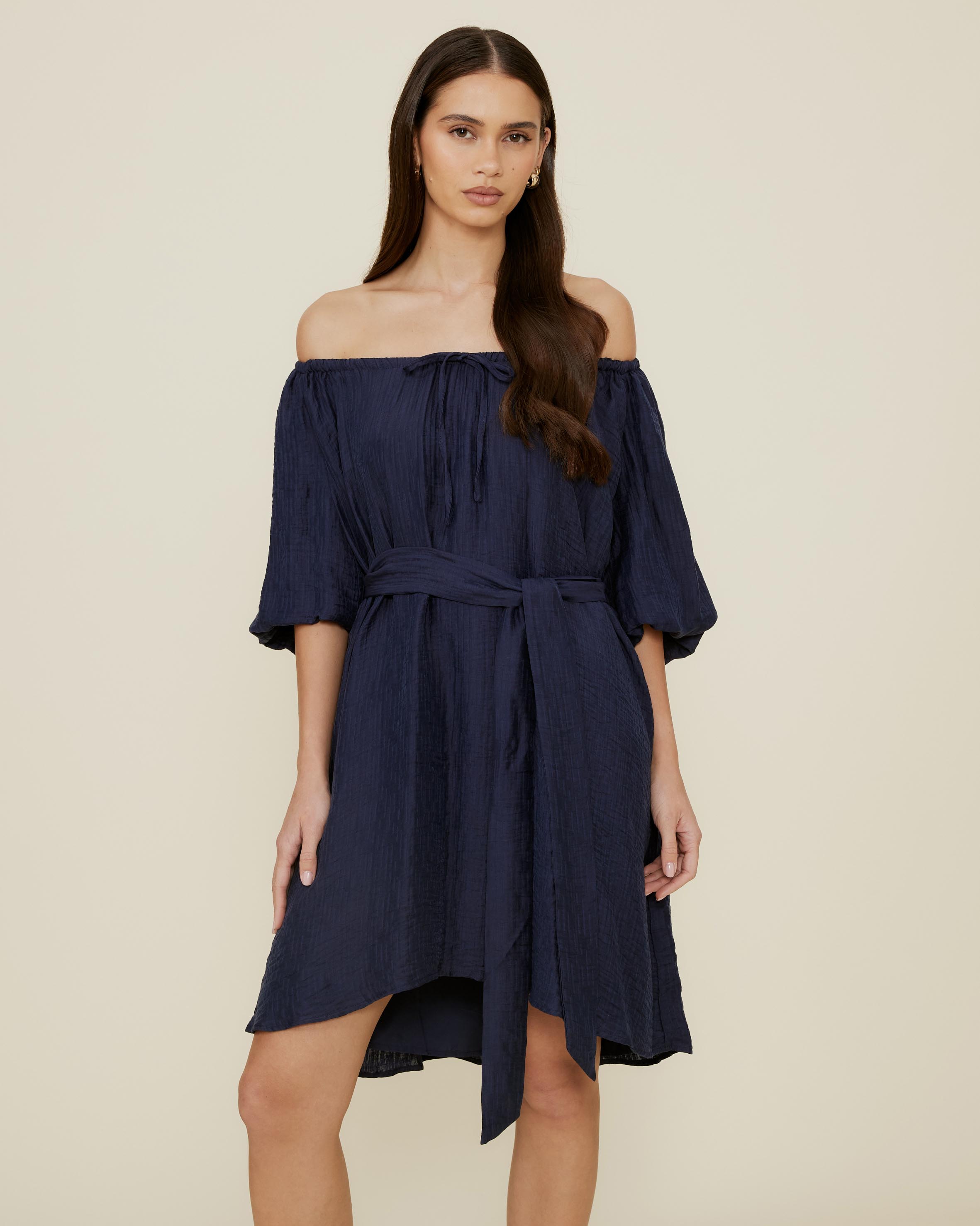 Adjustable Neck Mini Dress