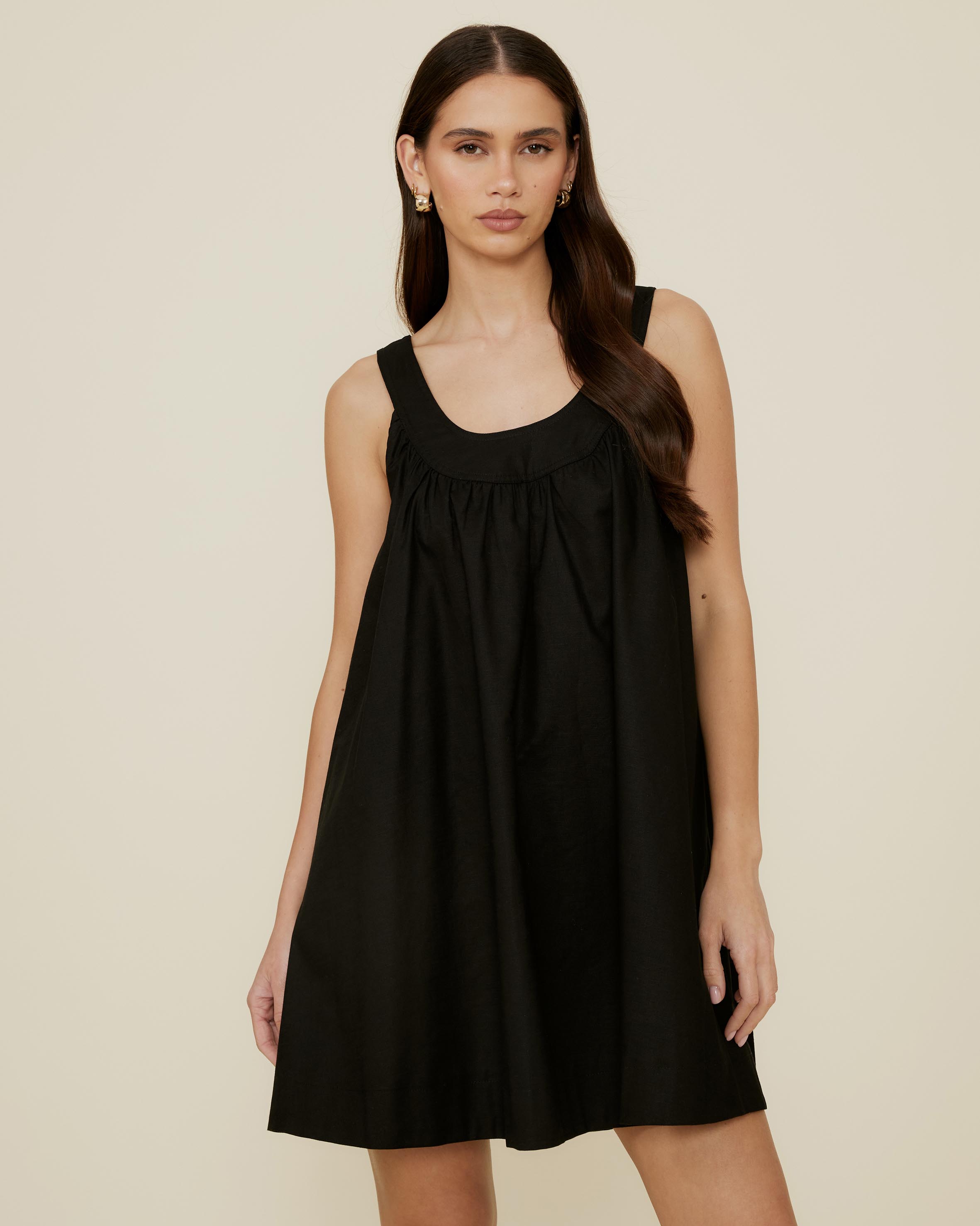 Camille Linen Blend Mini Dress