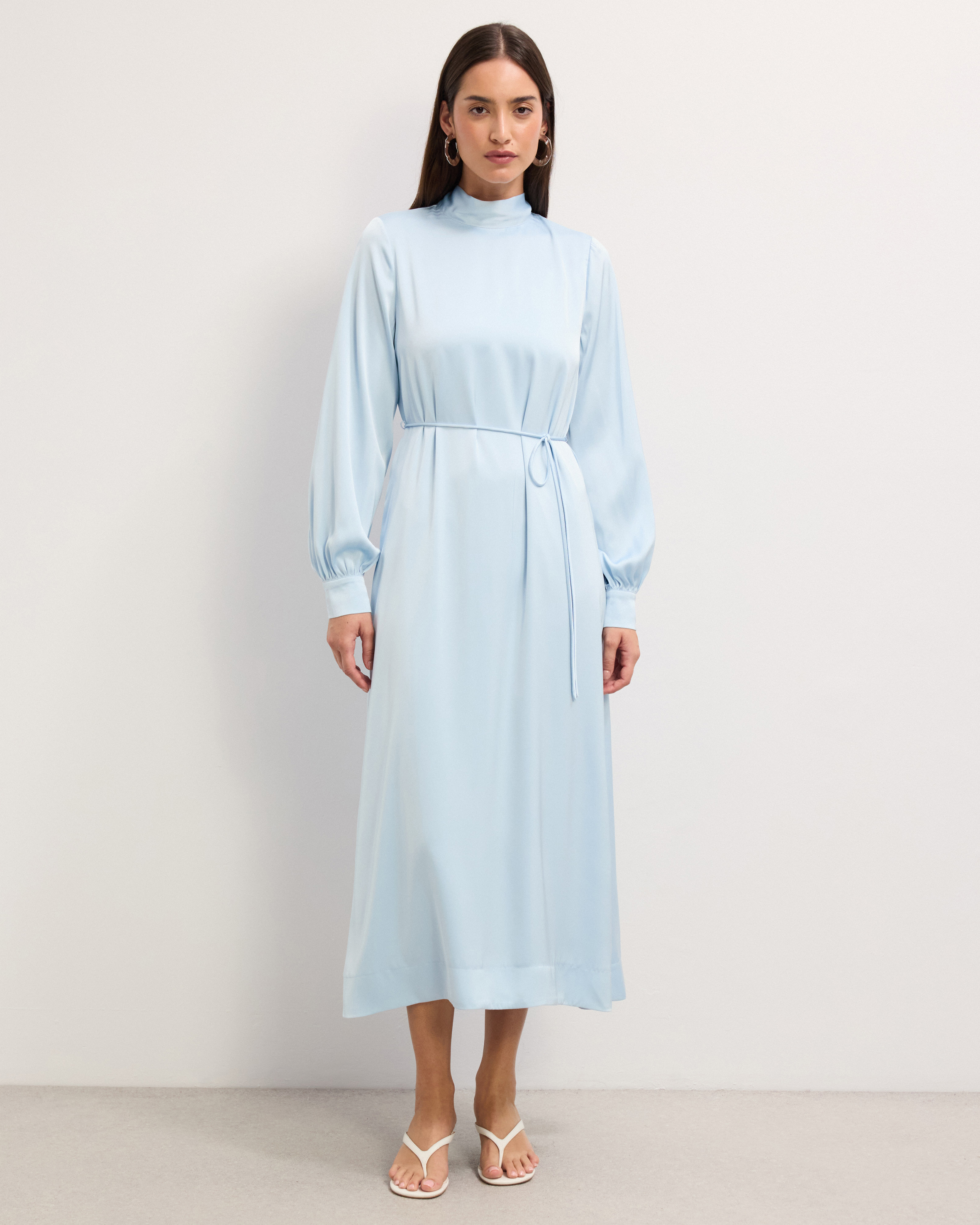 Josephine Satin Midi Dress