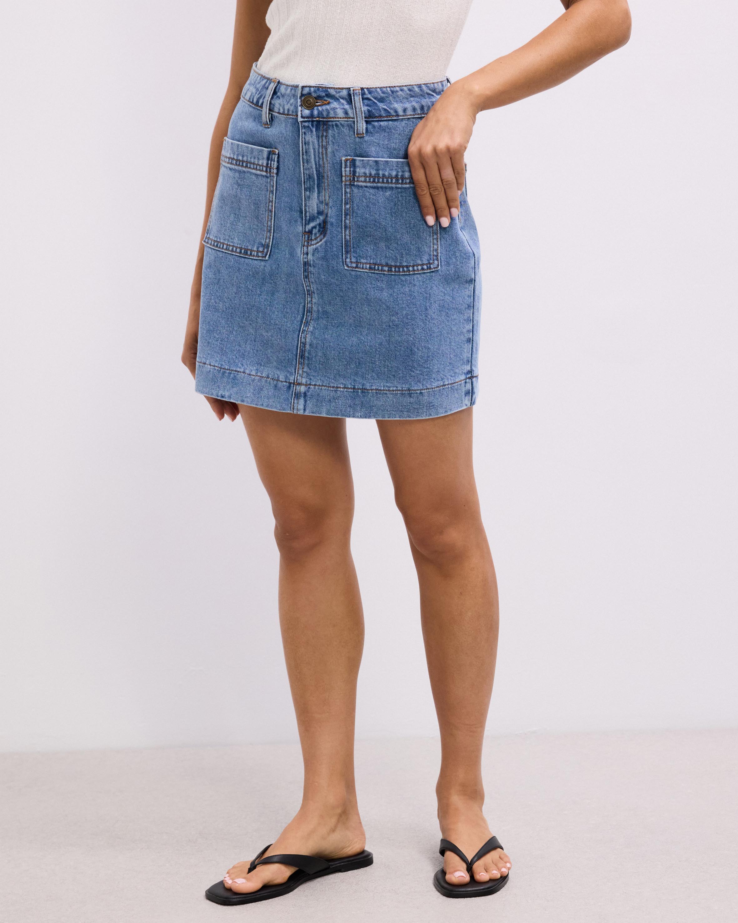 Layla Denim Mini Skirt