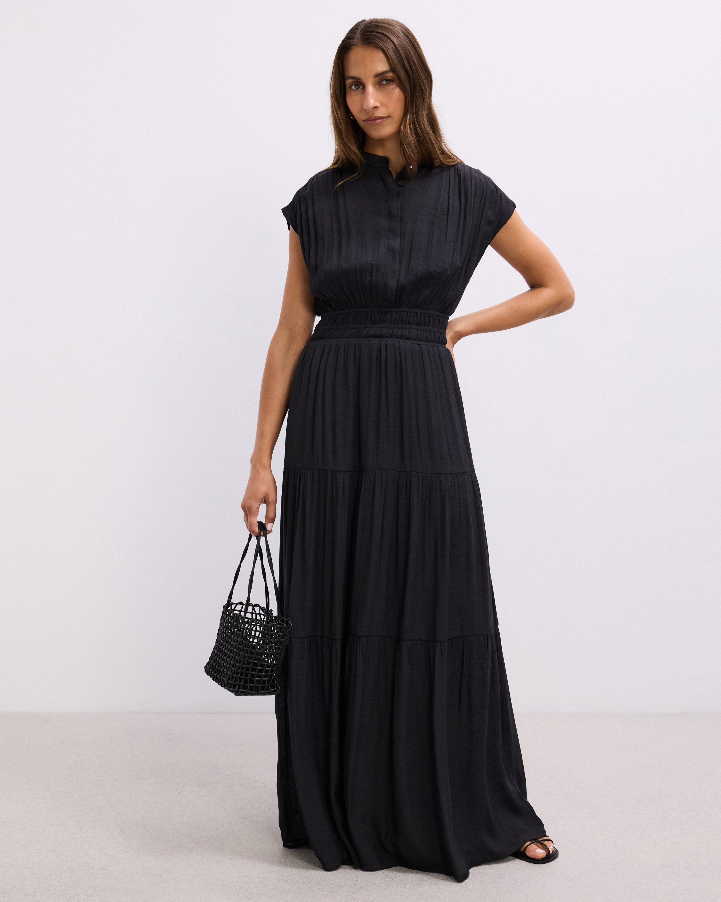 Della Gathered Maxi Dress
