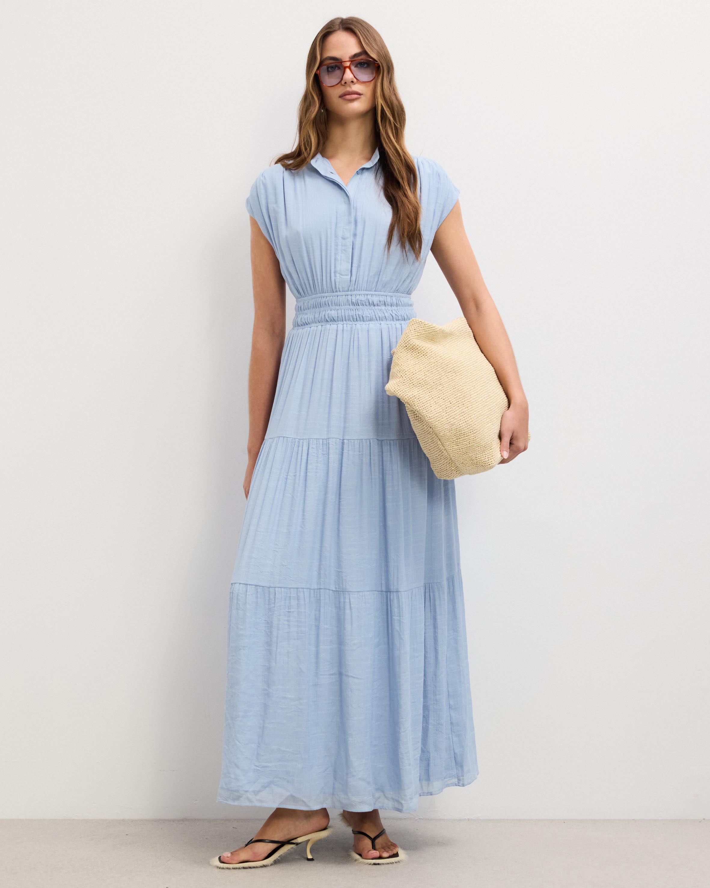 Della Gathered Maxi Dress