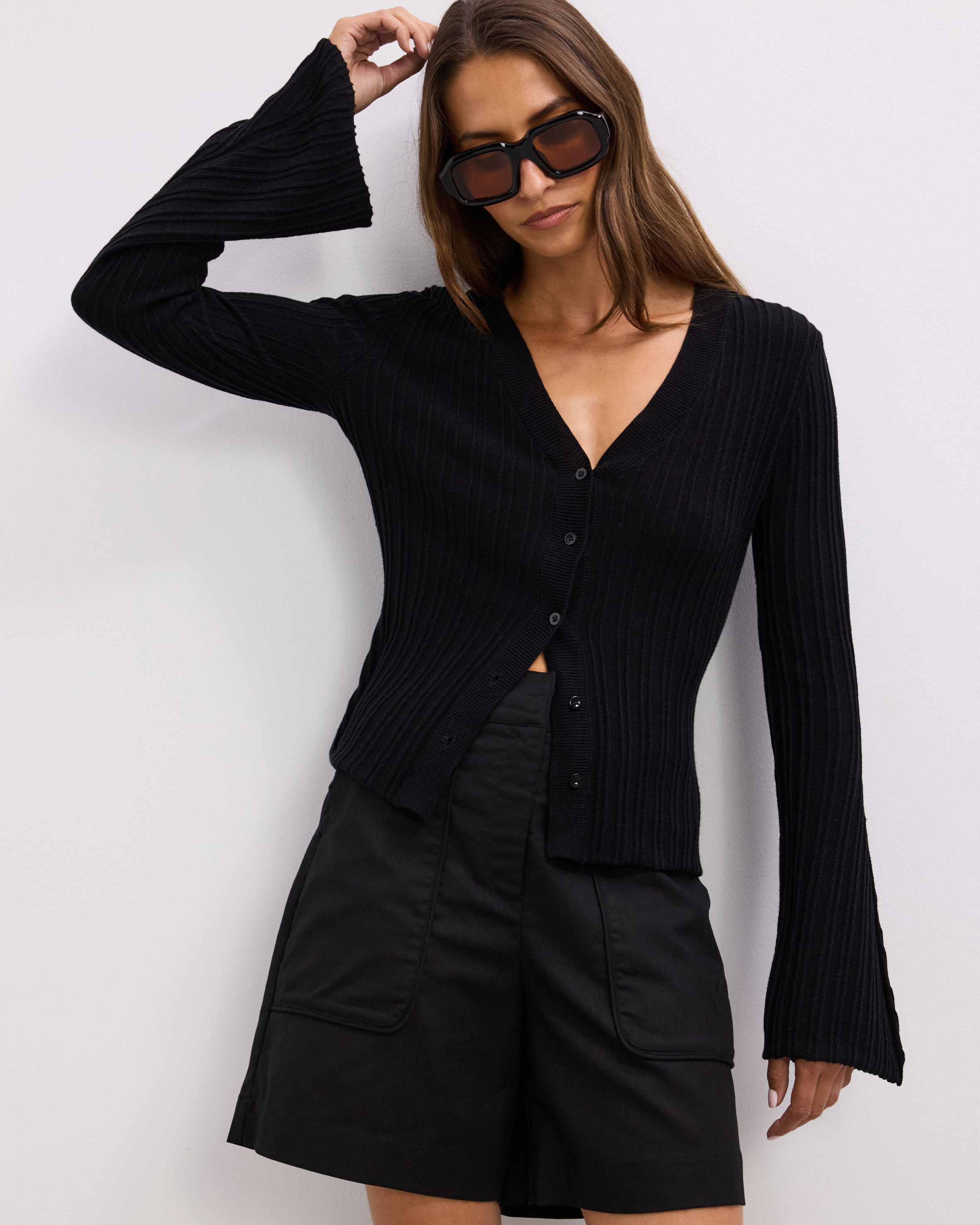 Jamie Knit Flare Sleeve Top