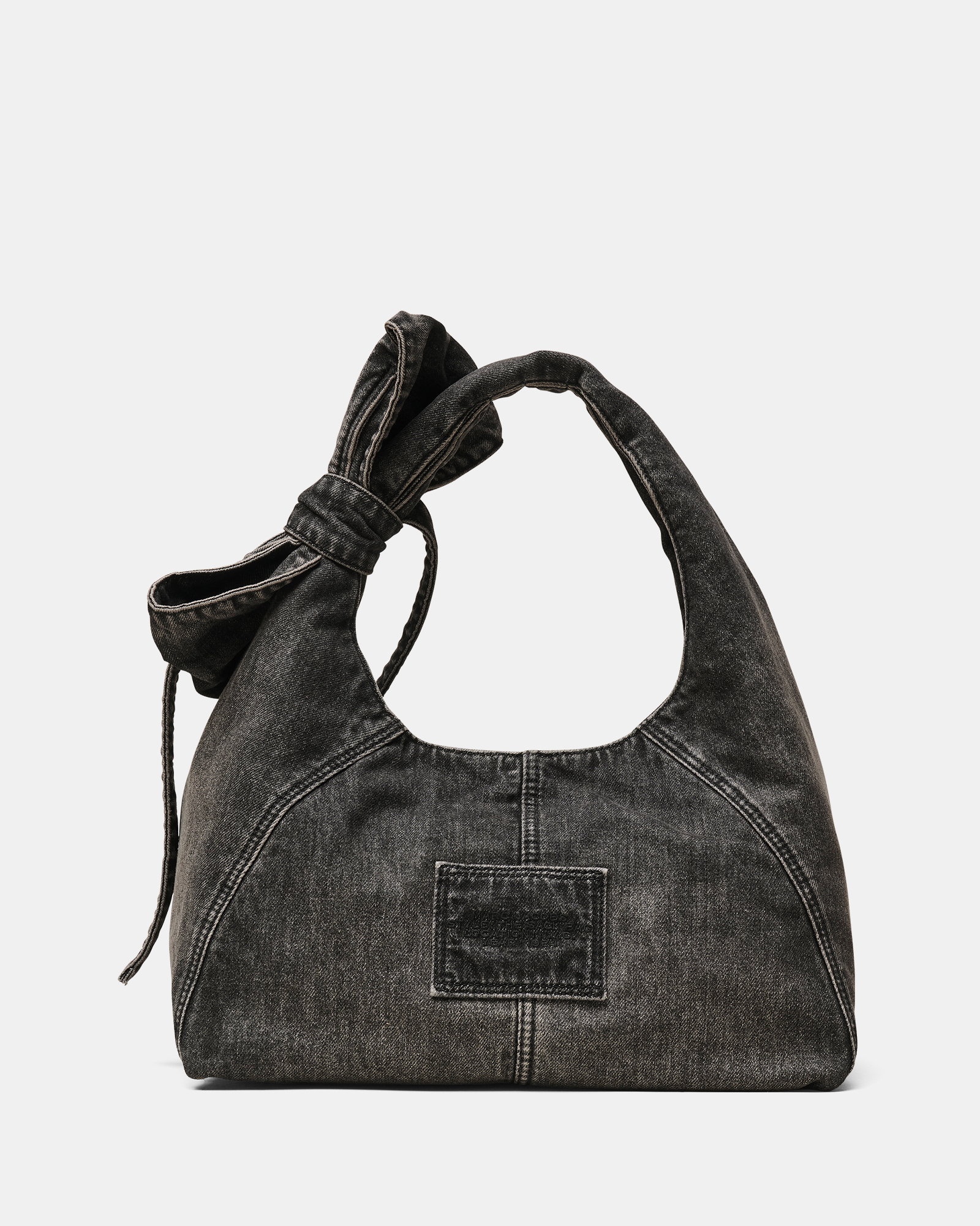 The Bow Denim Sack Bag