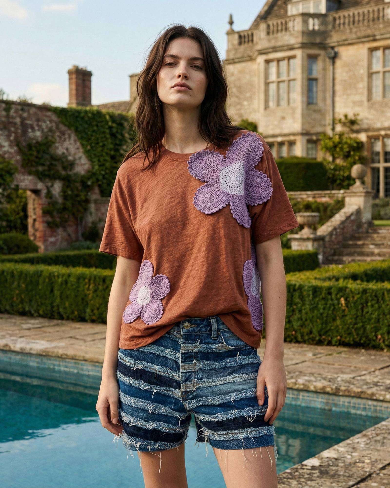 The Tales Crochet Flower Field Tee