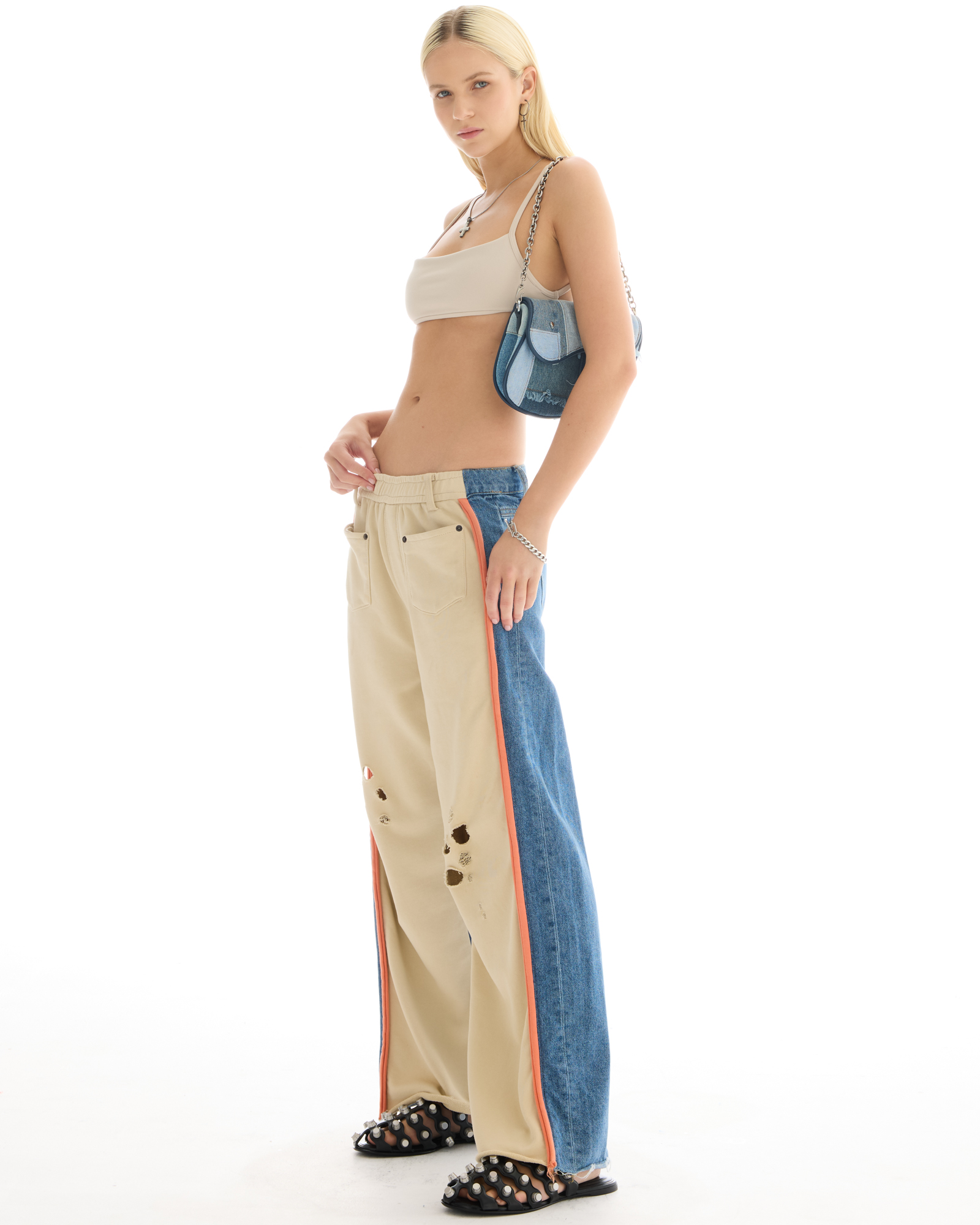 The Tales Denim Patched Sweat Jeans