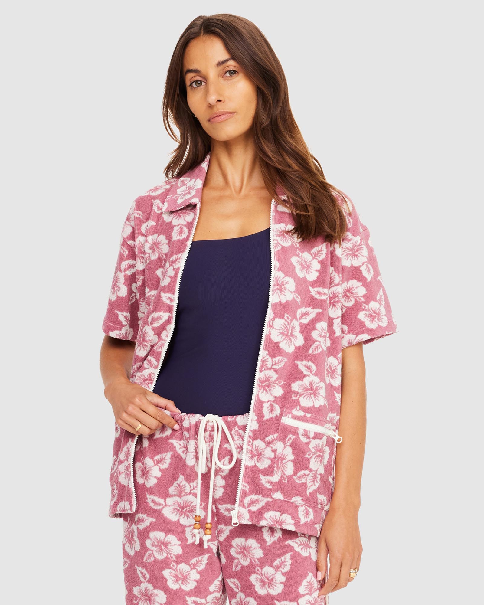 Lahaina Cabana Zip Shirt