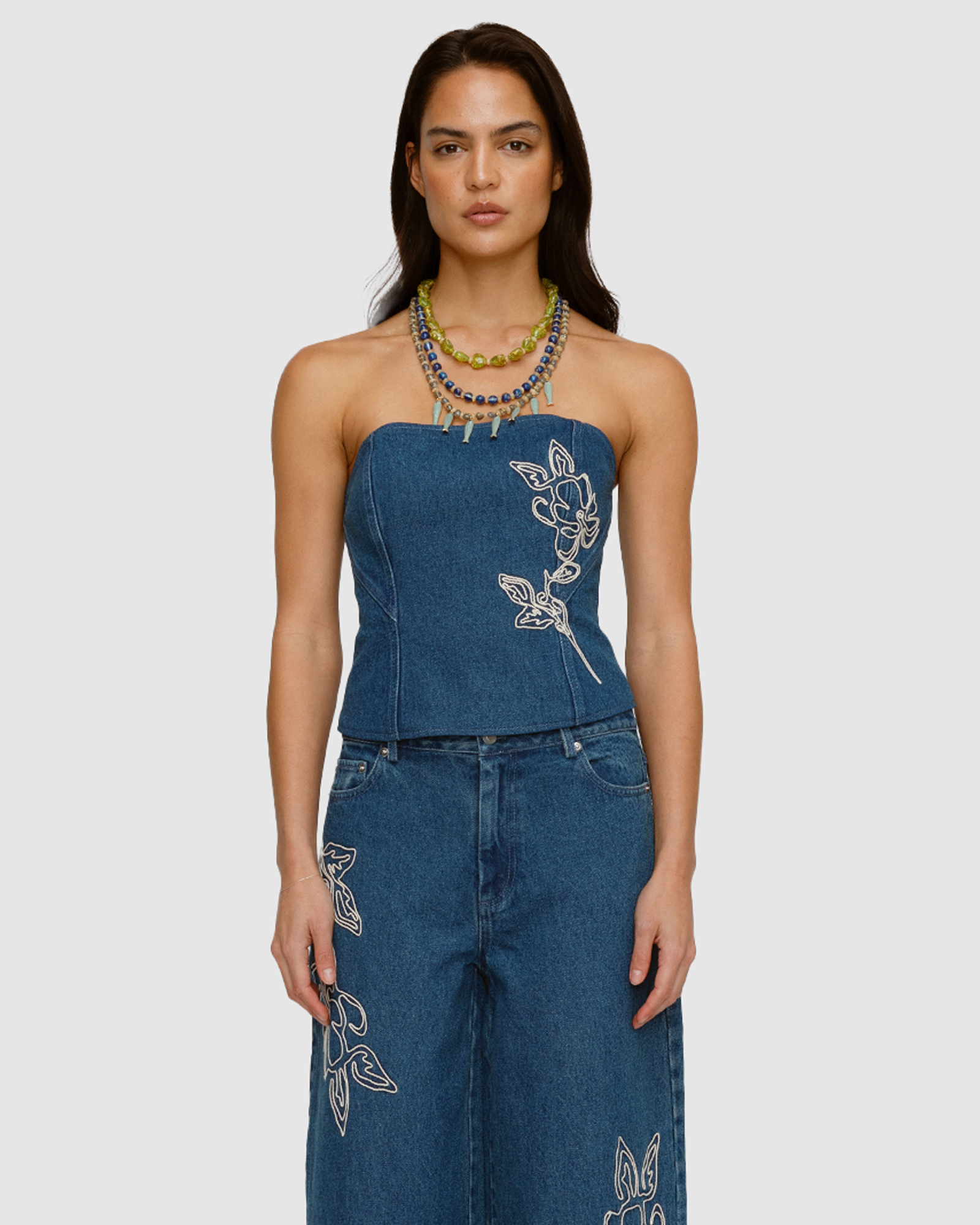 Wynn Denim Bustier