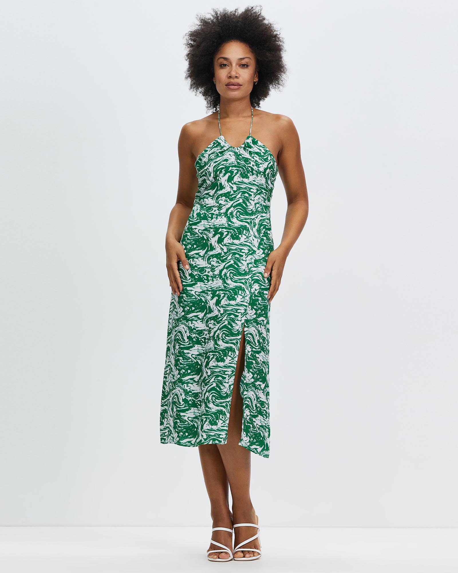 Marble Draw In Slip Dress