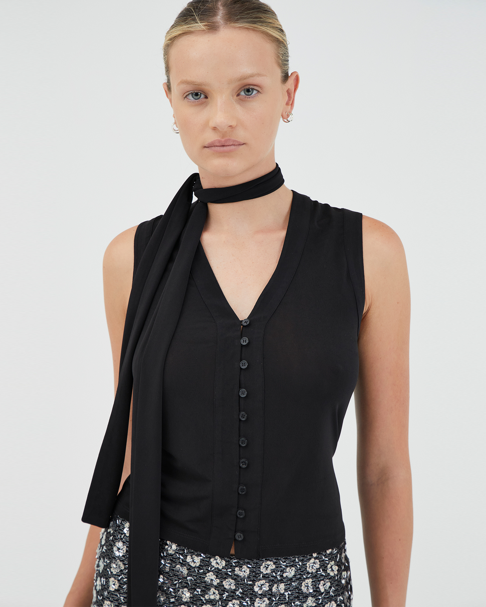 Aura Button Up Tank Top