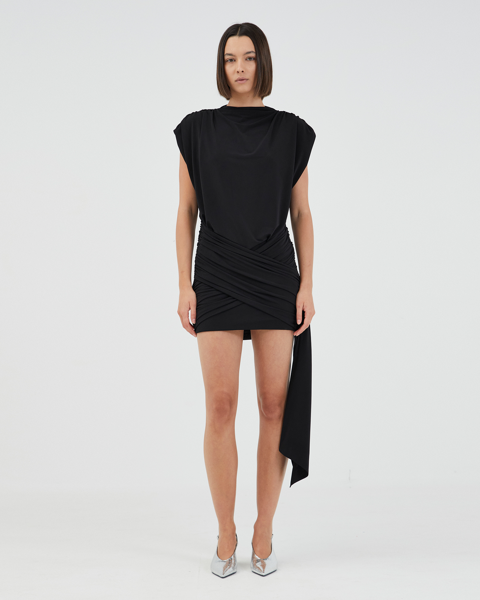 Aura Draped Mini Dress