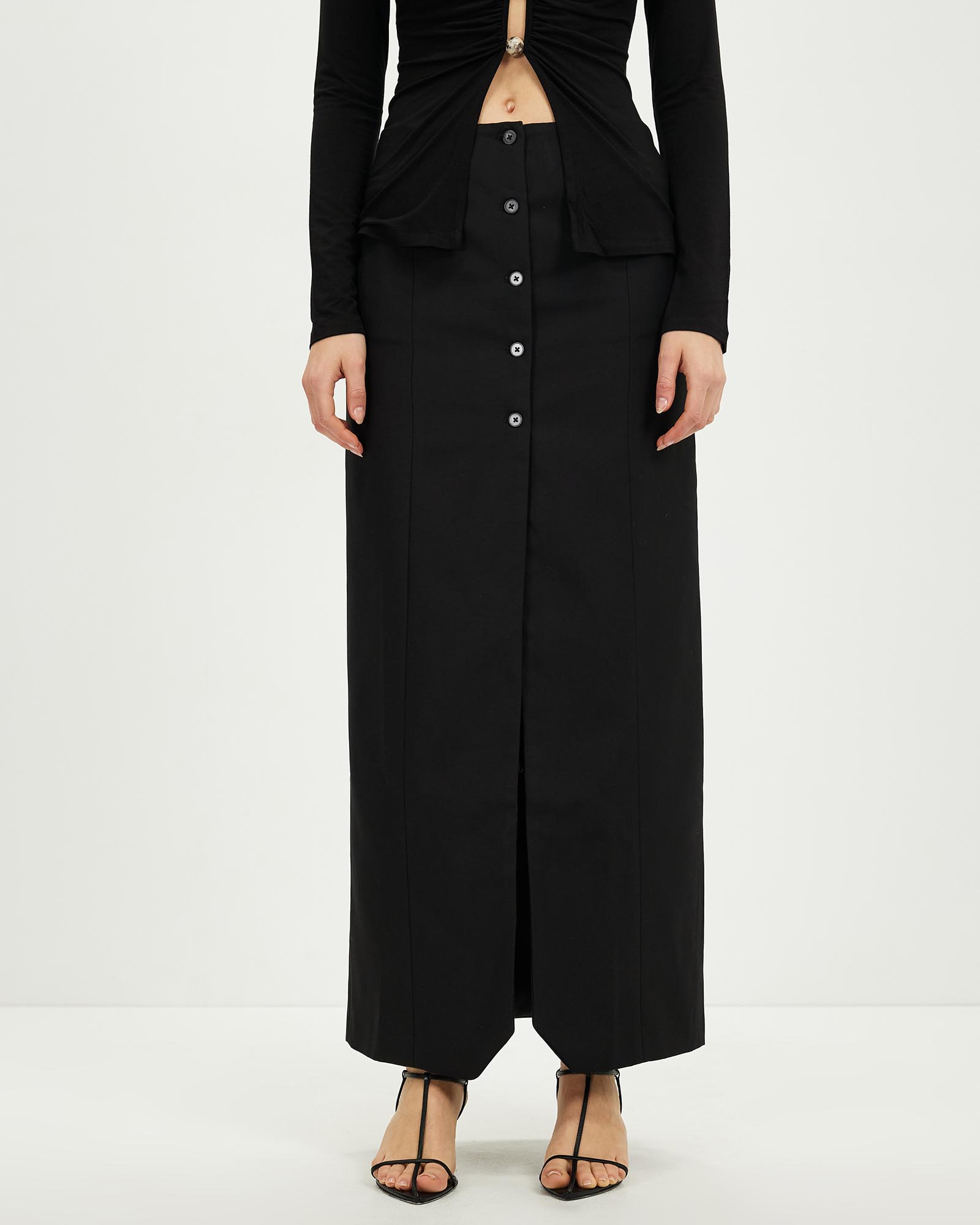 Metropolis Tailored Maxi Skirt