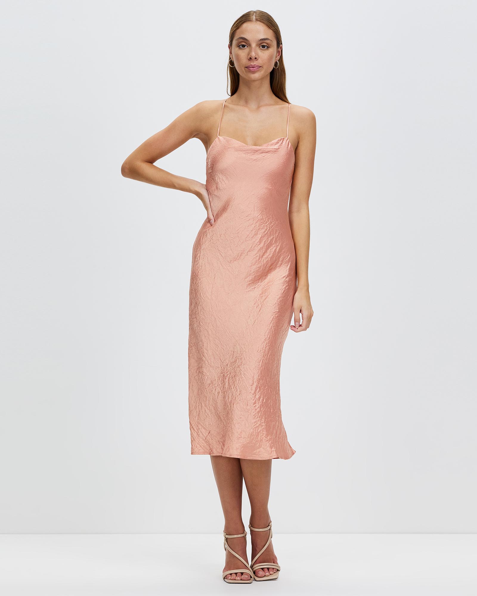 Crush Bias Cowl Slip Dress