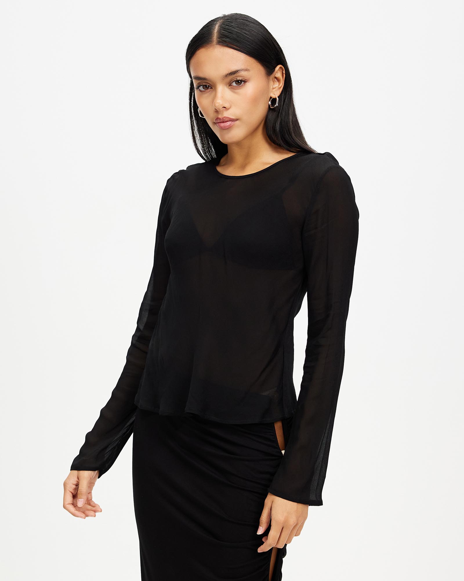 Wisteria Sheer Bias Blouse