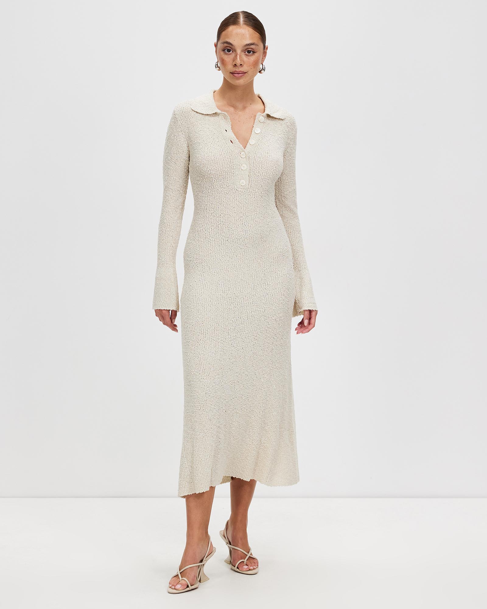 Unbound Knit Shirt Dress