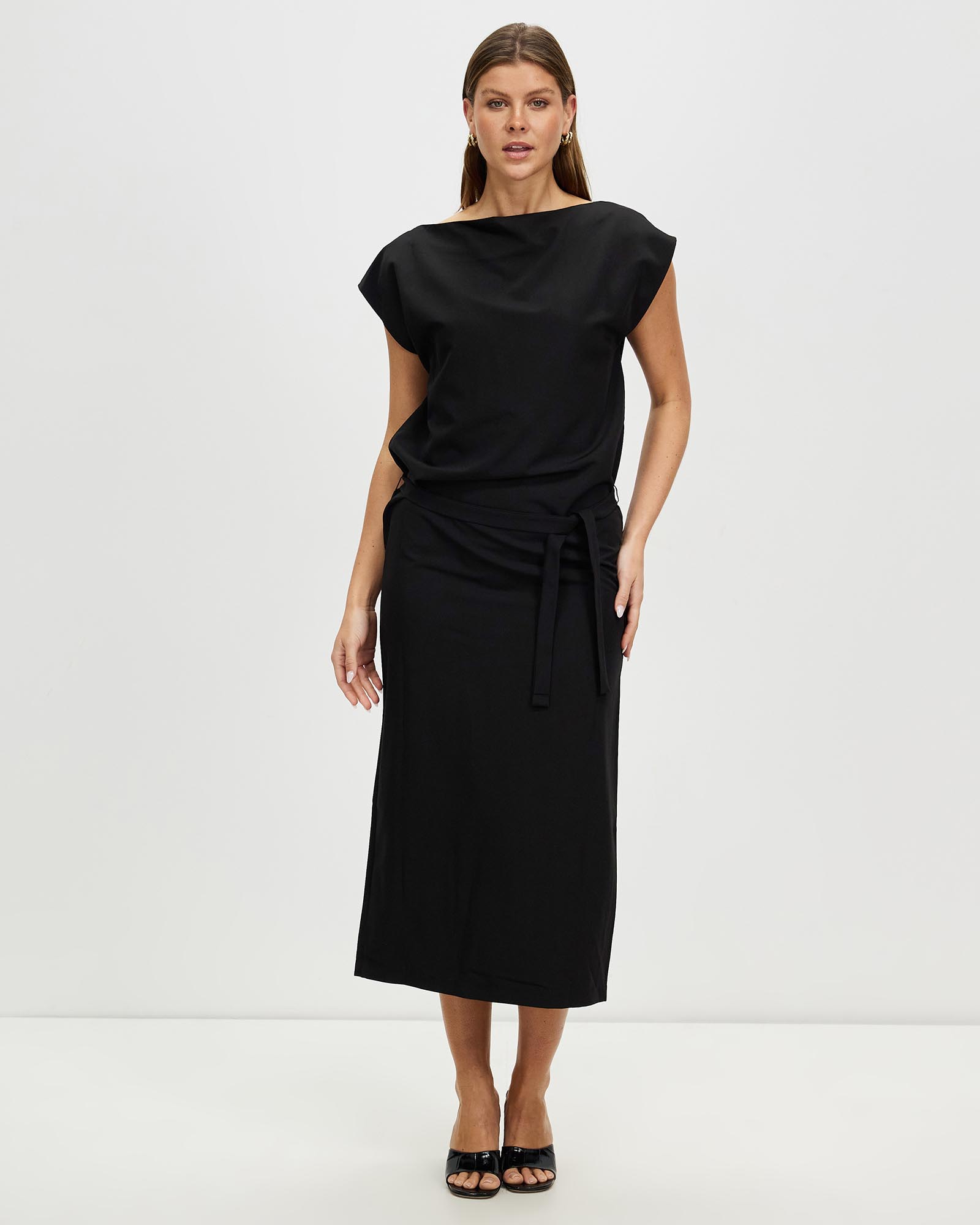 Paradigm Belted Maxi Dress