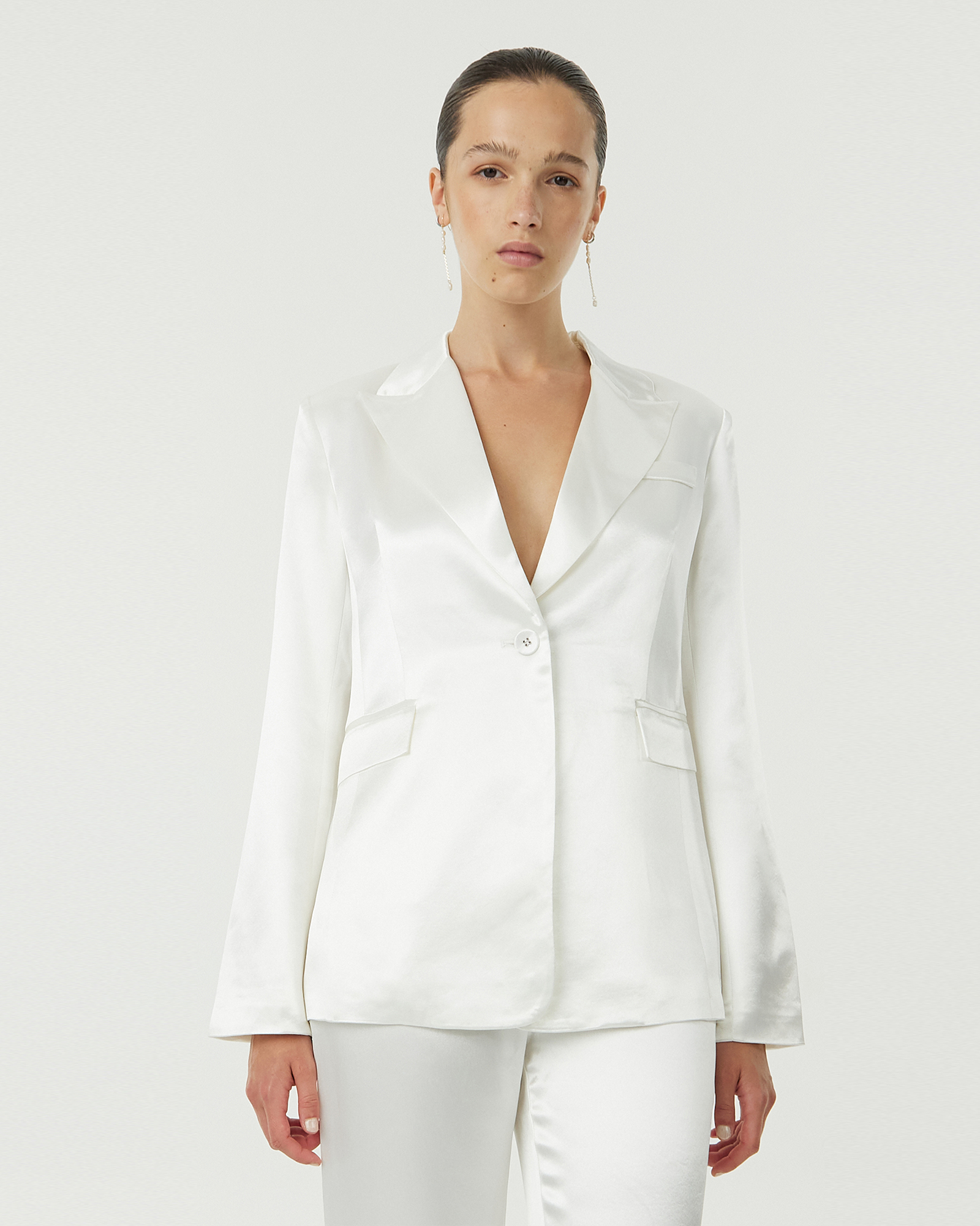 Satin Tailored Blazer