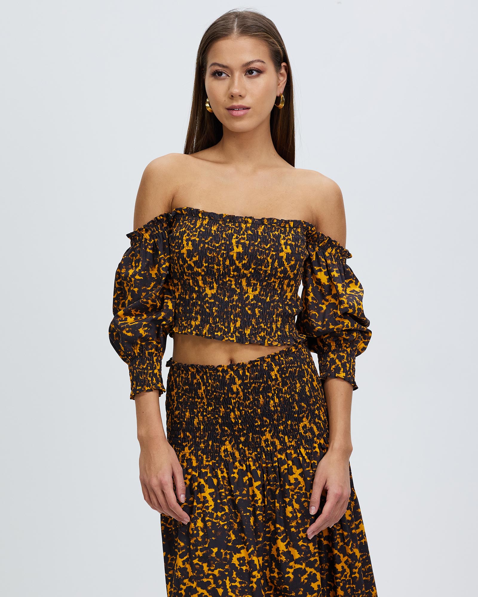 Blur Out Off Shoulder Top